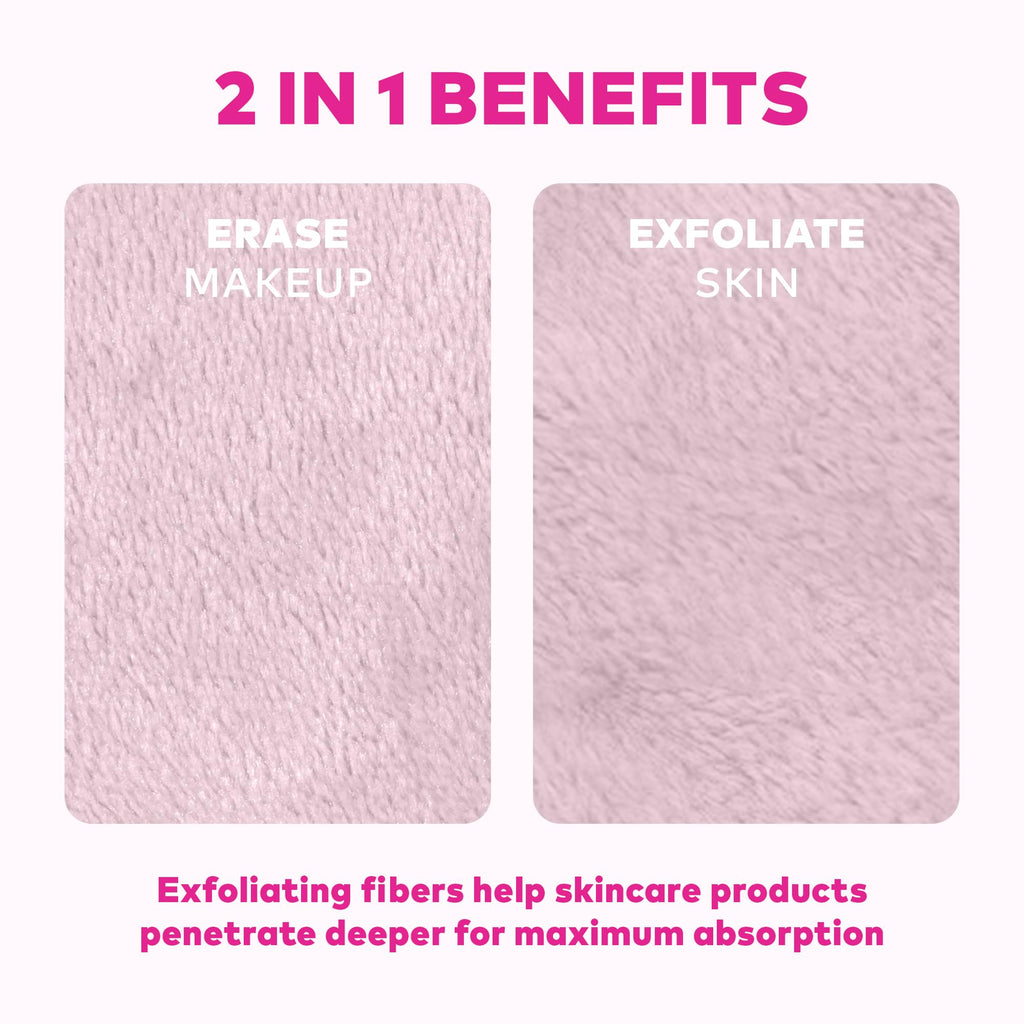The Original MakeUp Eraser 7-Day Set, Erase All Makeup with Just Water, Including Waterproof Mascara, Eyeliner, Foundation, Lipstick, Sunscreen, and More! Seashells, 7ct.
