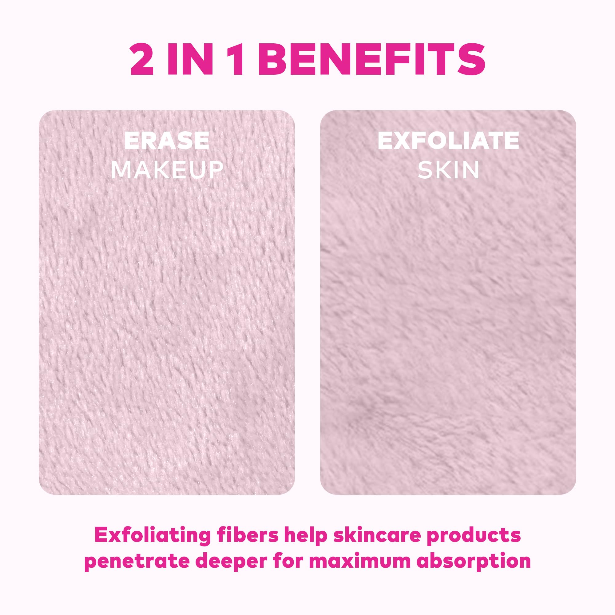 The Original MakeUp Eraser 7-Day Set, Erase All Makeup with Just Water, Including Waterproof Mascara, Eyeliner, Foundation, Lipstick, Sunscreen, and More! Seashells, 7ct.