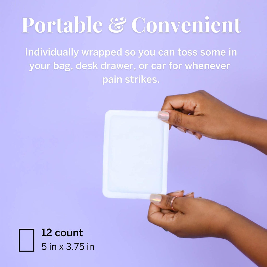 Pixie Period Cramps Menstrual Pain Relief Heat Patches - Lower Abdominal & Back Ache Therapy - Natural Alternative to Lidocaine ICY Hot - Up to 8 Hours - 3 Count Discreet Disposable Heat Pads