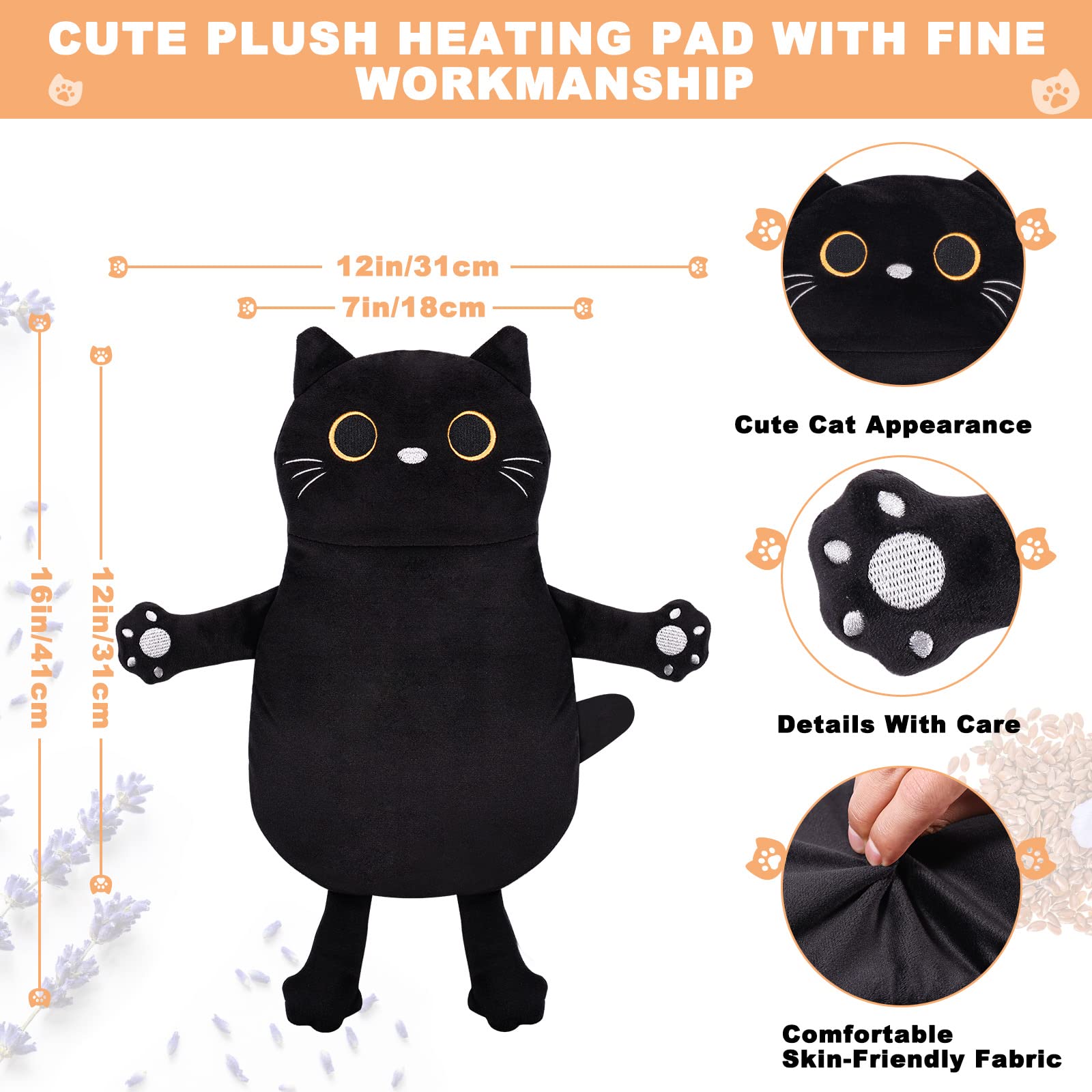 Microwavable Heating Pads for Cramps, Cute Microwave Heating Pad Period Cramps Pain Relief for Women & Girls, Stuffed Animals Moist Heat Pad for Menstrual-Washable Heat Pack (Purple Axolotl)