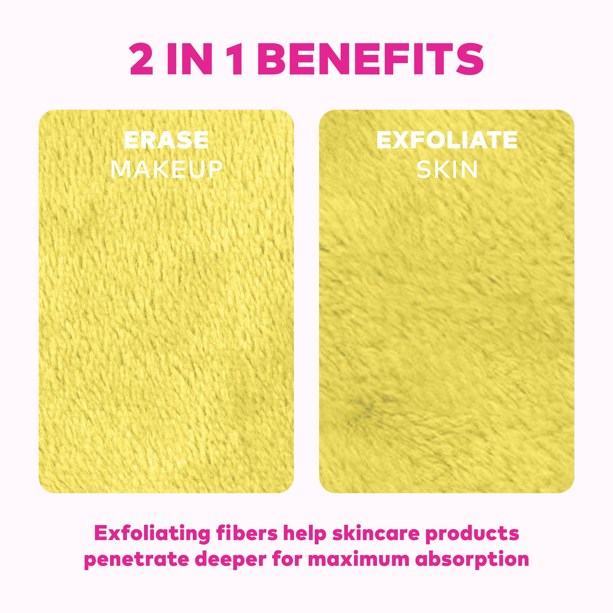 The Original MakeUp Eraser 7-Day Set, Erase All Makeup with Just Water, Including Waterproof Mascara, Eyeliner, Foundation, Lipstick, Sunscreen, and More! Seashells, 7ct.
