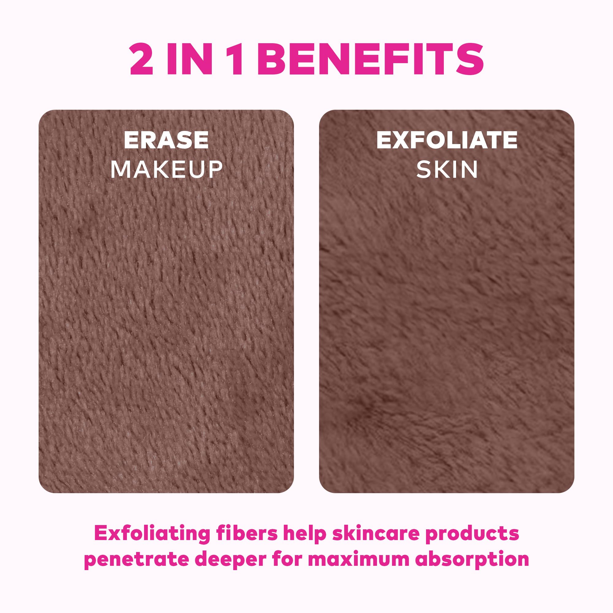 The Original MakeUp Eraser 7-Day Set, Erase All Makeup with Just Water, Including Waterproof Mascara, Eyeliner, Foundation, Lipstick, Sunscreen, and More! Seashells, 7ct.