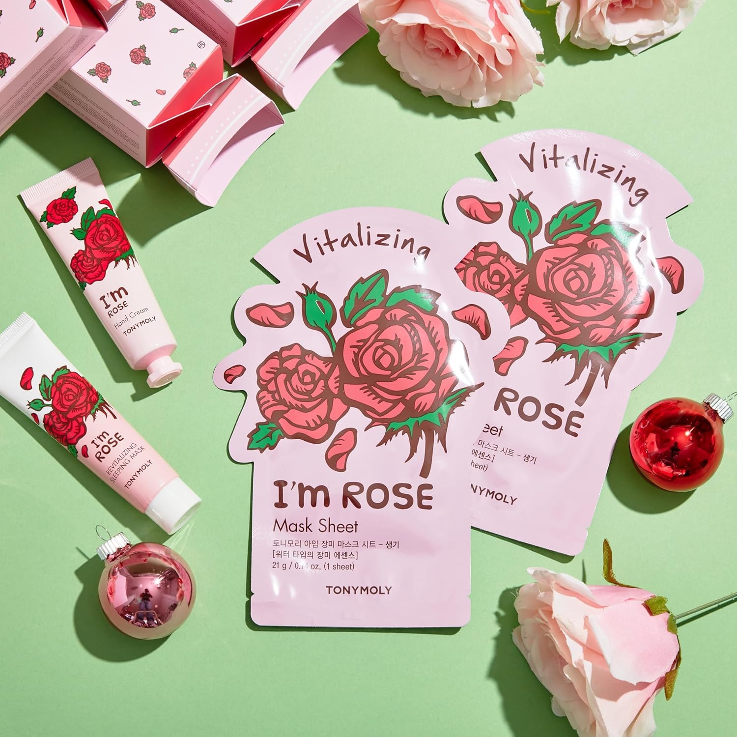 TONYMOLY I’m Sheet Mask Gift Set – Korean Face Mask Variety Pack with Hydrating & Vitamin Essences, 10 Pack