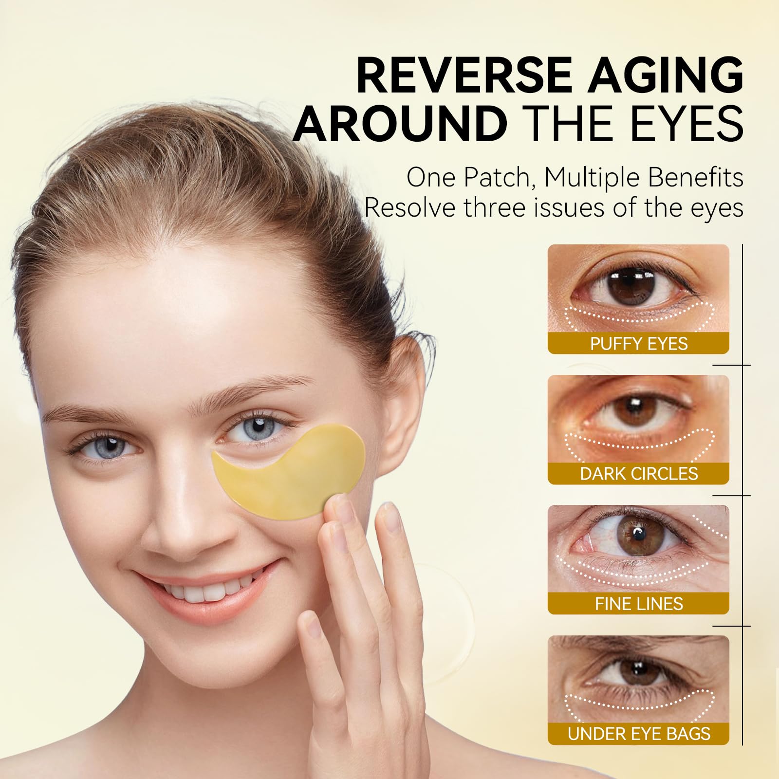 BREYLEE Aloe Vera Eye Masks– 60 Pcs - Puffy Eyes and Dark Circles Treatments – Look Younger and Reduce Wrinkles and Fine Lines Undereye, Improve and Firm eye Skin - Pure Natural Material Extraction