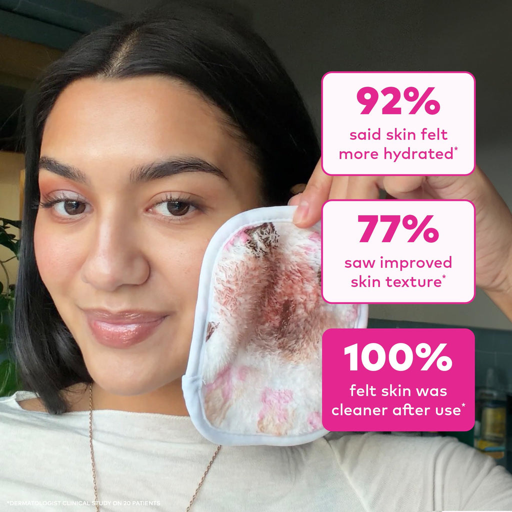 The Original MakeUp Eraser 7-Day Set, Erase All Makeup with Just Water, Including Waterproof Mascara, Eyeliner, Foundation, Lipstick, Sunscreen, and More! Seashells, 7ct.