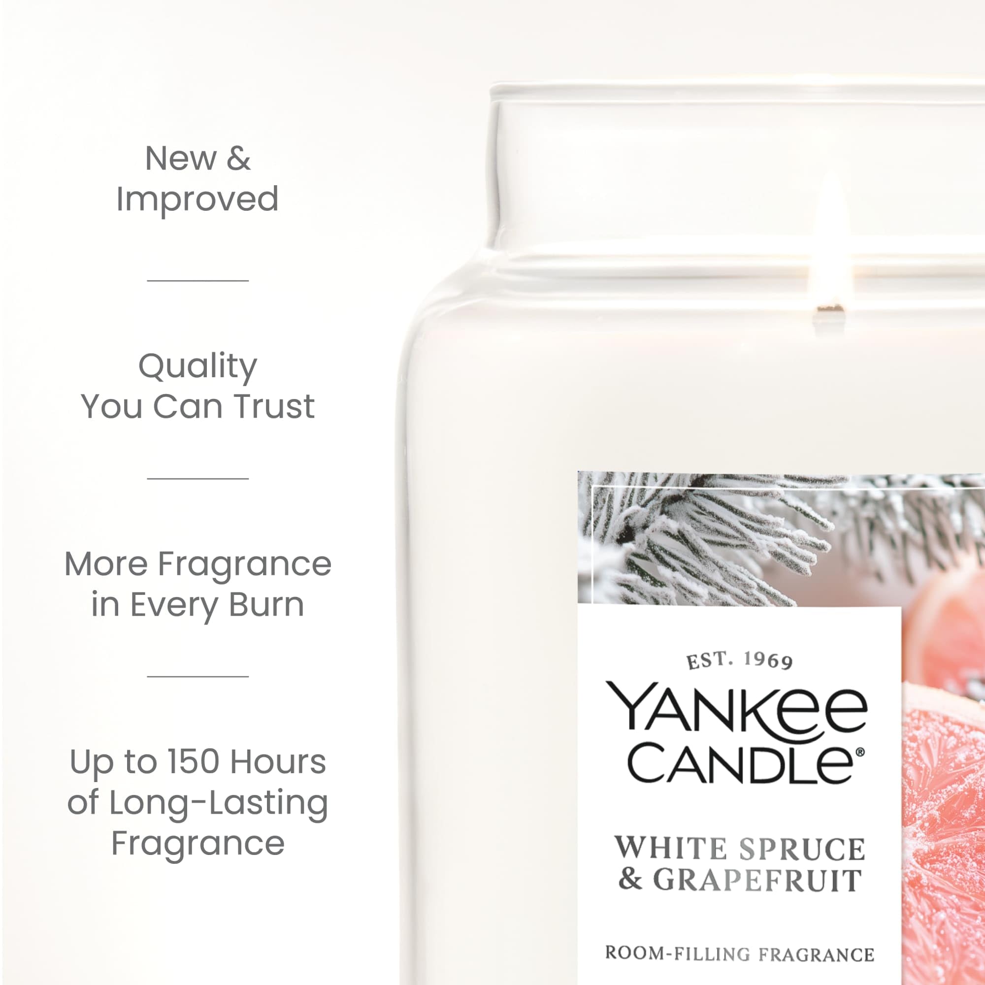 Yankee Candle Mid Summer's Night, Scented Candle, 22oz Large Jar with up to 150 Hour Burn, Giftable