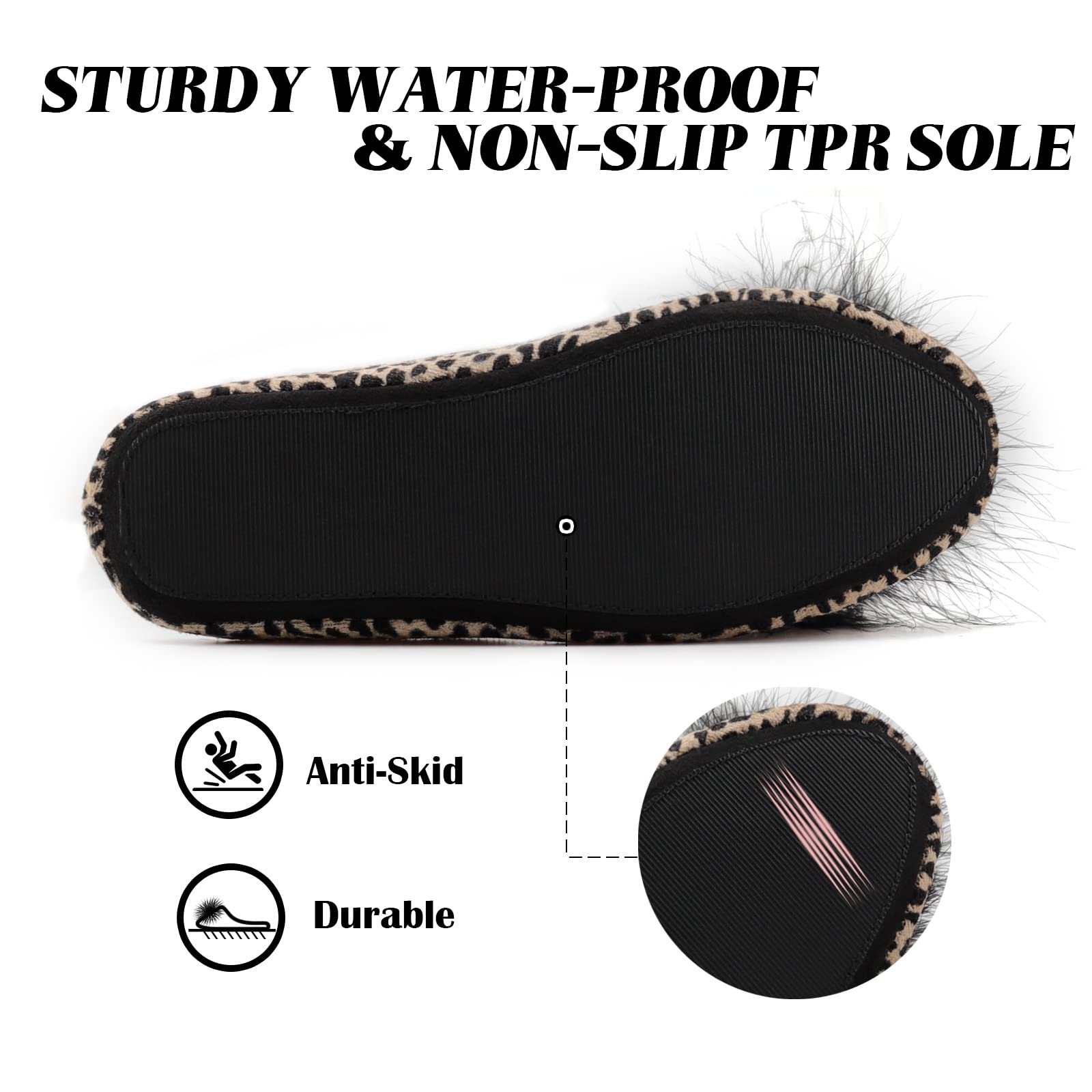 BCTEX COLL Women's Cozy Velvet Memory Foam House Slipper, Ladies Fuzzy Bedroom Slipper Non-slip Sole