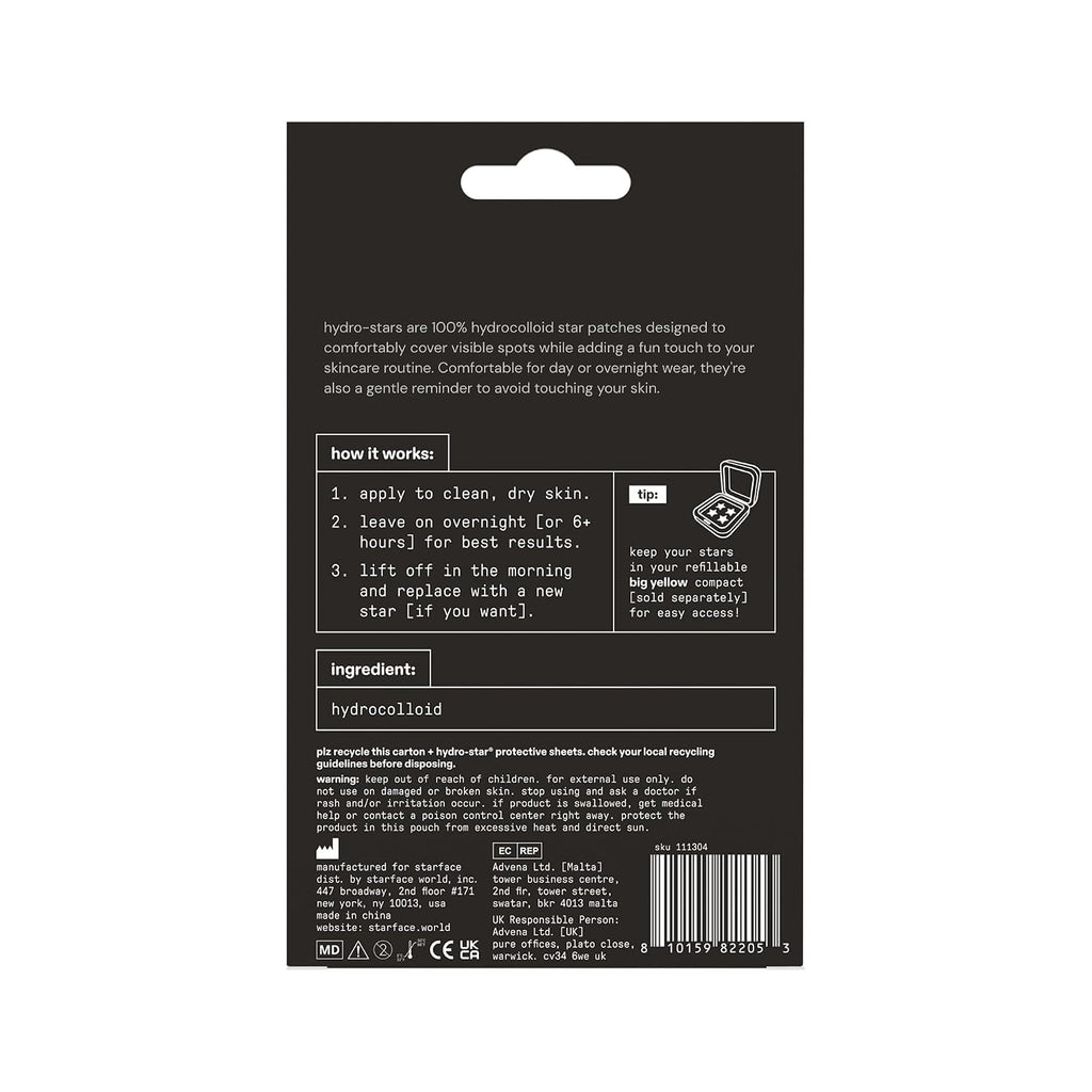Starface Hydro-Star Holographic Pimple Patch Refills, Hydrocolloid, Dermatologist Tested, Covers and Protects Spots, Absorbs Pimple Gunk, Vegan, Cruelty-Free Skincare, Amazon Exclusive (36 Count)