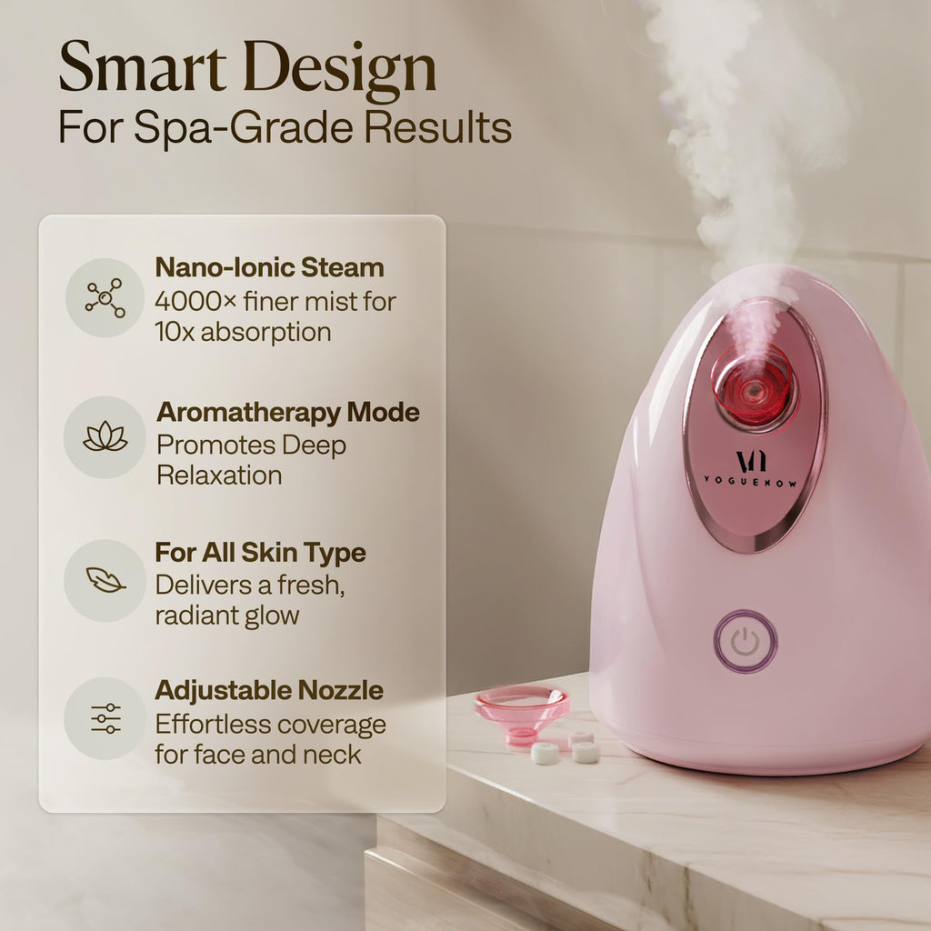 Facial Steamer Spa Kit with Complimentary 17 Skin Care Tools | Face Steamer for Facial Deep Cleaning with Towel Warmer & Humidifier Mode| Self Care Gifts for Women, Spa Gifts, Birthday Gifts for Women