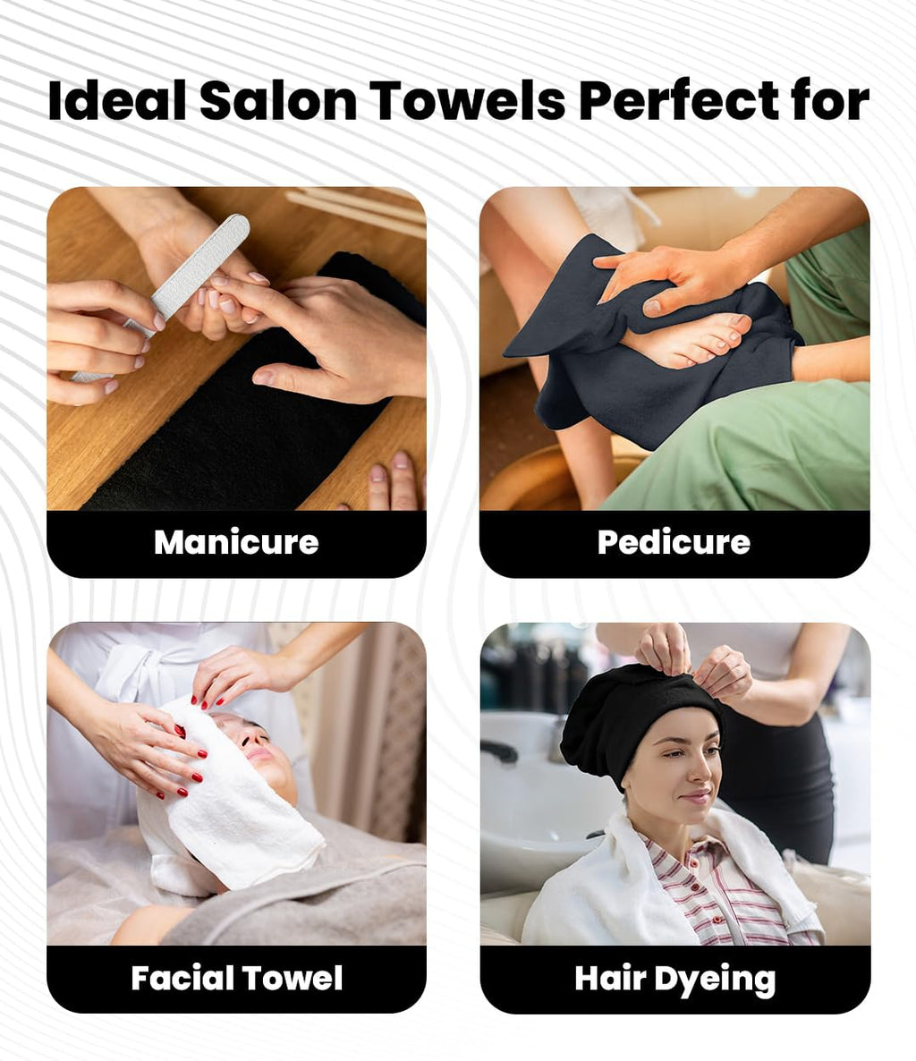 Avalon Towels Salon Towel - Pink Hand Towels Bulk Pack of 24 - 100% Cotton Absorbent Spa, Facial & Gym Towel for Working Out - 16x27 Inches (Not Bleach Proof)