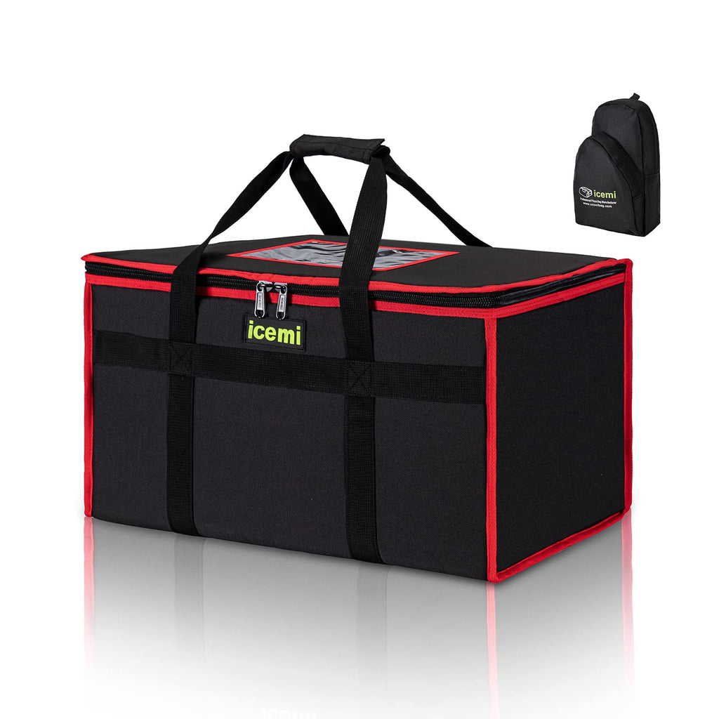 Pizza Bags for Delivery 20" X 20" X 6" - Moisture-Free, Professional Thermal Pizza Warmer, Heavy-Duty Pizza Delivery Bag, Suitable for Restaurants,Picnic Uber Eats & Door Dash（Silver）
