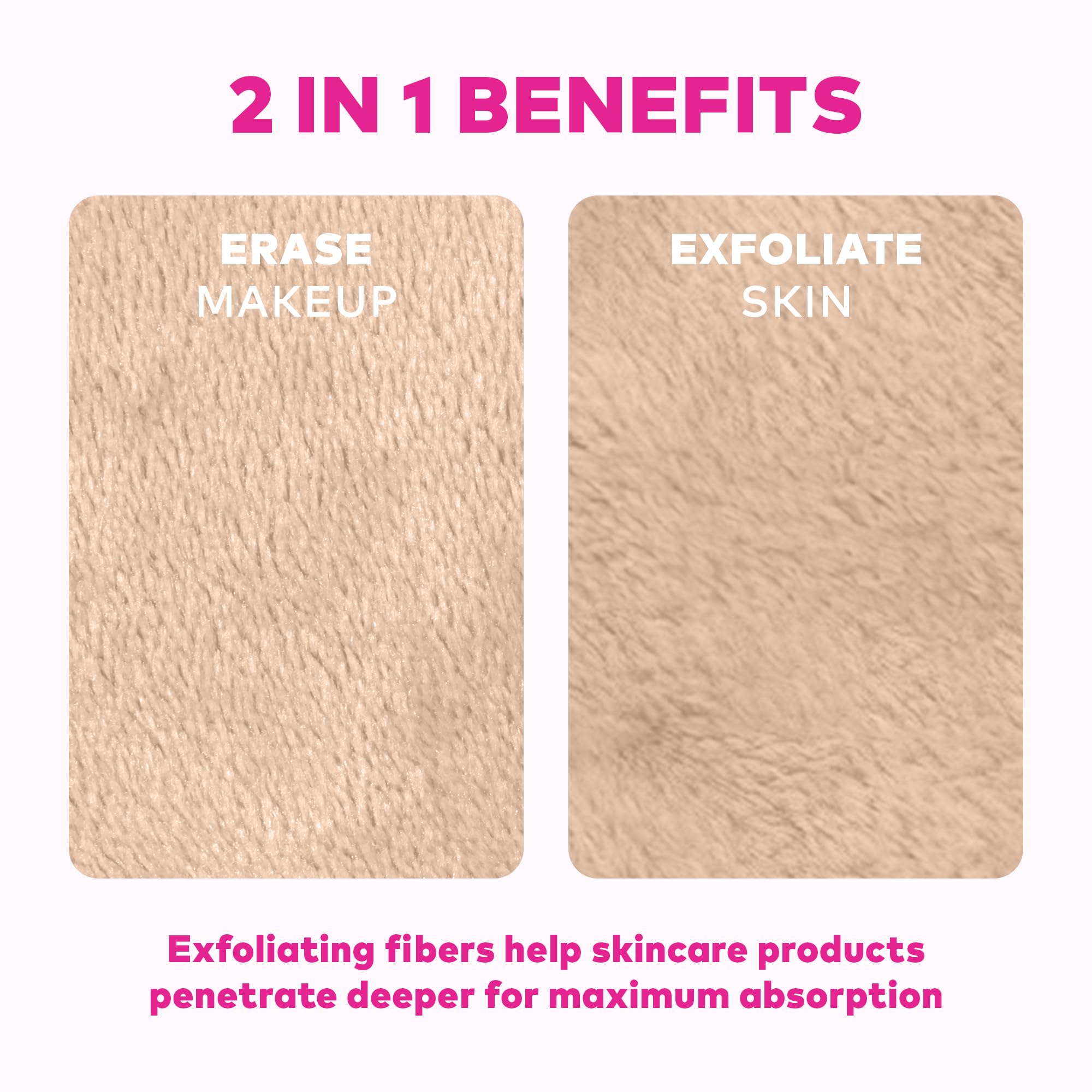 The Original MakeUp Eraser 7-Day Set, Erase All Makeup with Just Water, Including Waterproof Mascara, Eyeliner, Foundation, Lipstick, Sunscreen, and More! Seashells, 7ct.
