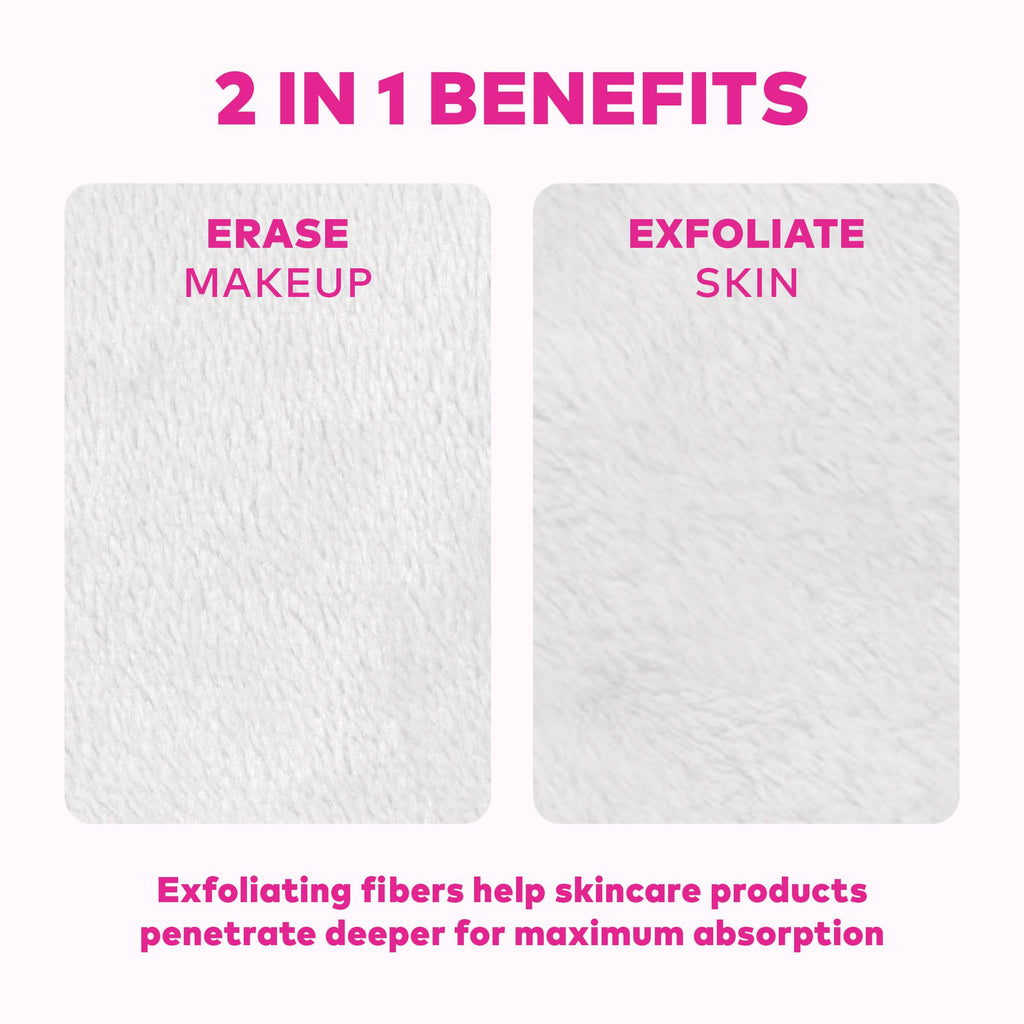 The Original MakeUp Eraser 7-Day Set, Erase All Makeup with Just Water, Including Waterproof Mascara, Eyeliner, Foundation, Lipstick, Sunscreen, and More! Seashells, 7ct.
