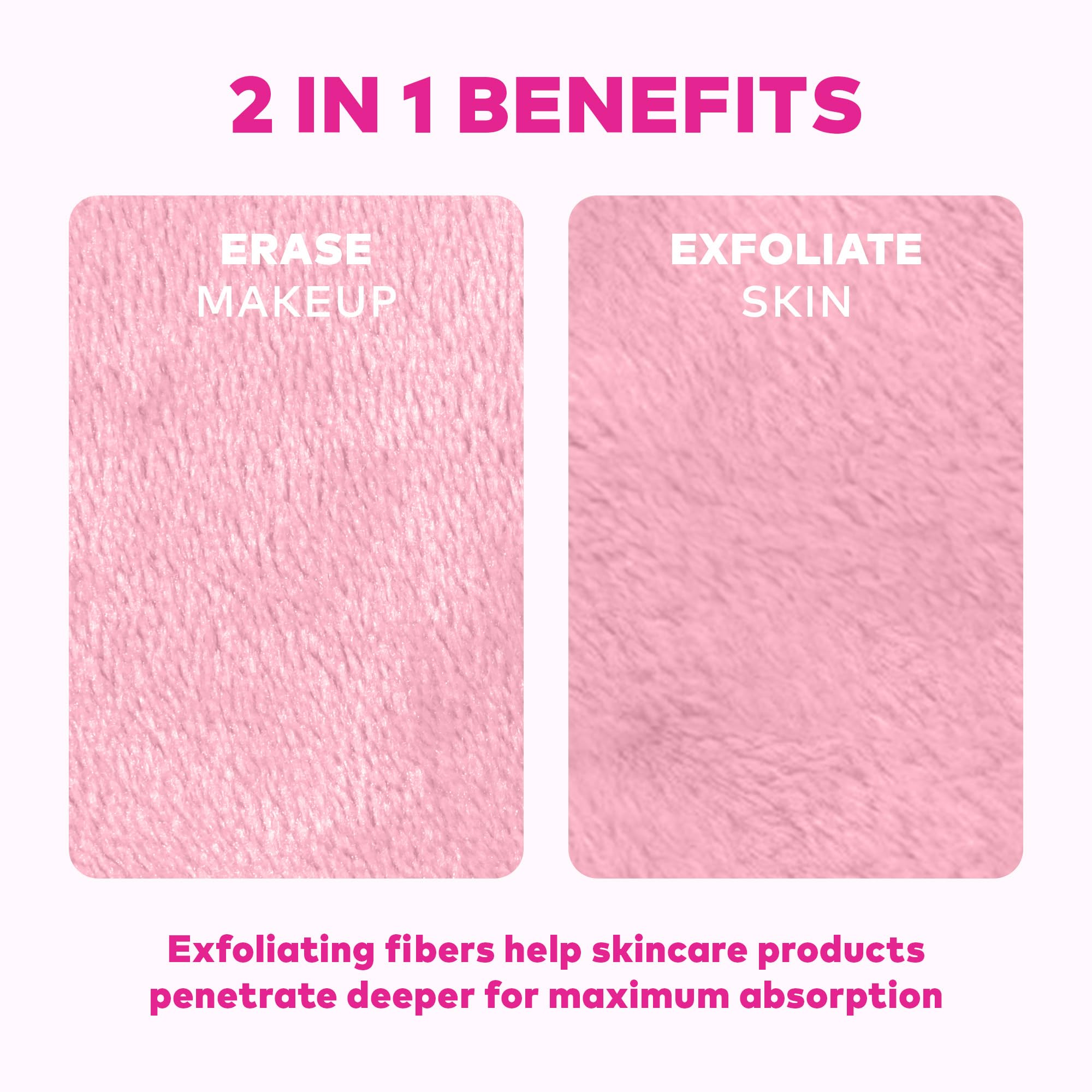 The Original MakeUp Eraser 7-Day Set, Erase All Makeup with Just Water, Including Waterproof Mascara, Eyeliner, Foundation, Lipstick, Sunscreen, and More! Seashells, 7ct.