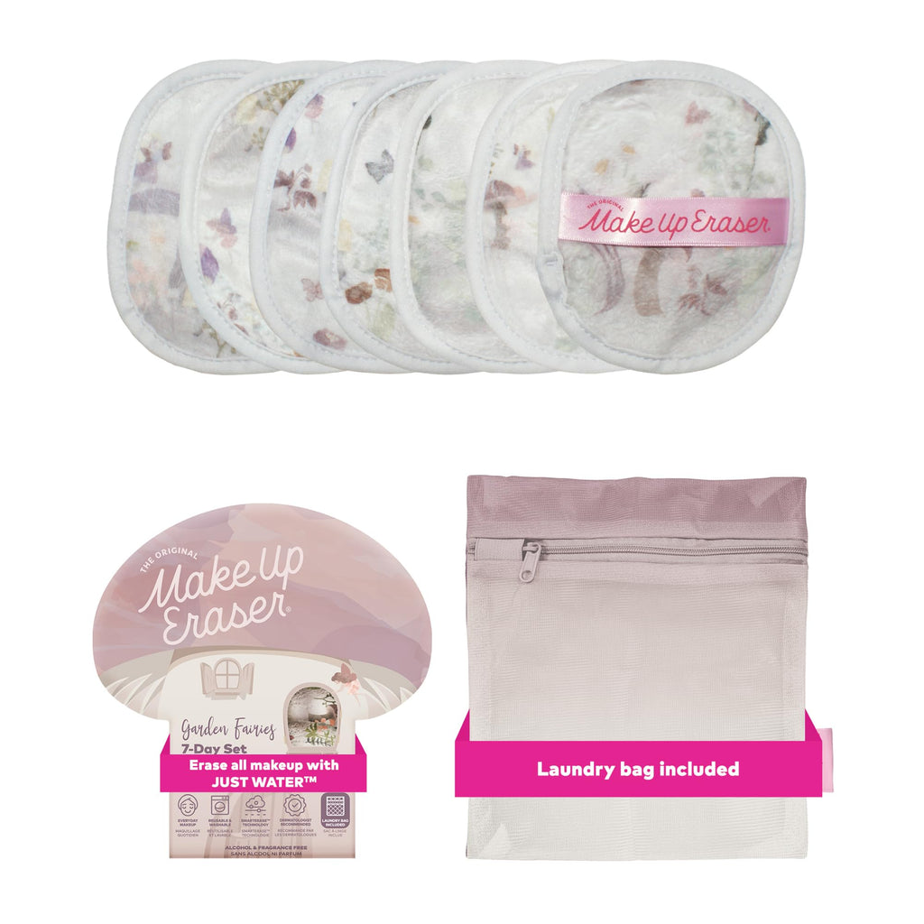 The Original MakeUp Eraser 7-Day Set, Erase All Makeup with Just Water, Including Waterproof Mascara, Eyeliner, Foundation, Lipstick, Sunscreen, and More! Seashells, 7ct.