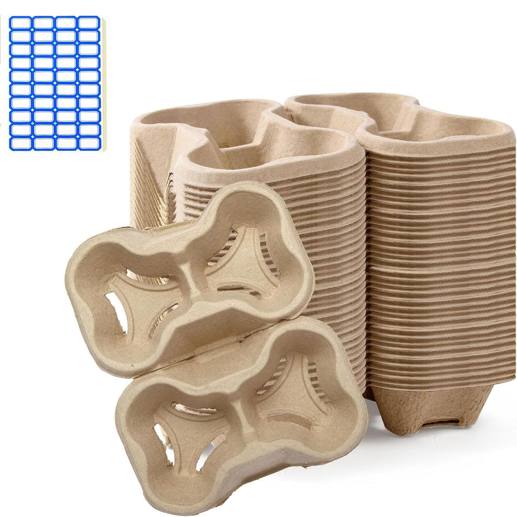 2 Cup Disposable Coffee Trays,Pulp Fiber Cup Holder Commercial Compostable Beverage Carriers, Spill Drink Cup Holder for Hot and Cold Beverages，Restaurants and Take Away（40pice）