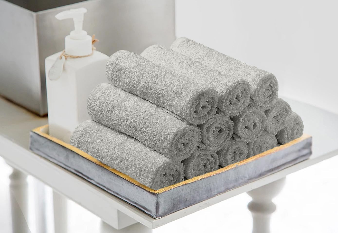 Avalon Towels Salon Towel - Pink Hand Towels Bulk Pack of 24 - 100% Cotton Absorbent Spa, Facial & Gym Towel for Working Out - 16x27 Inches (Not Bleach Proof)