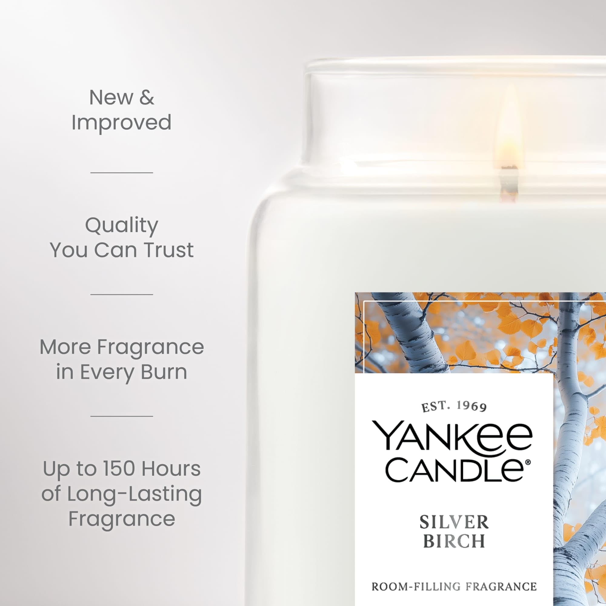 Yankee Candle Mid Summer's Night, Scented Candle, 22oz Large Jar with up to 150 Hour Burn, Giftable