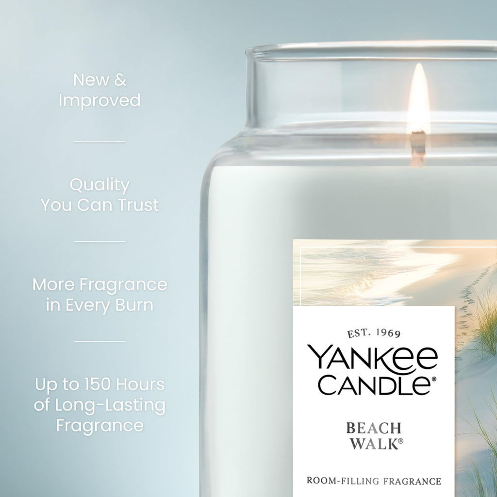 Yankee Candle Mid Summer's Night, Scented Candle, 22oz Large Jar with up to 150 Hour Burn, Giftable