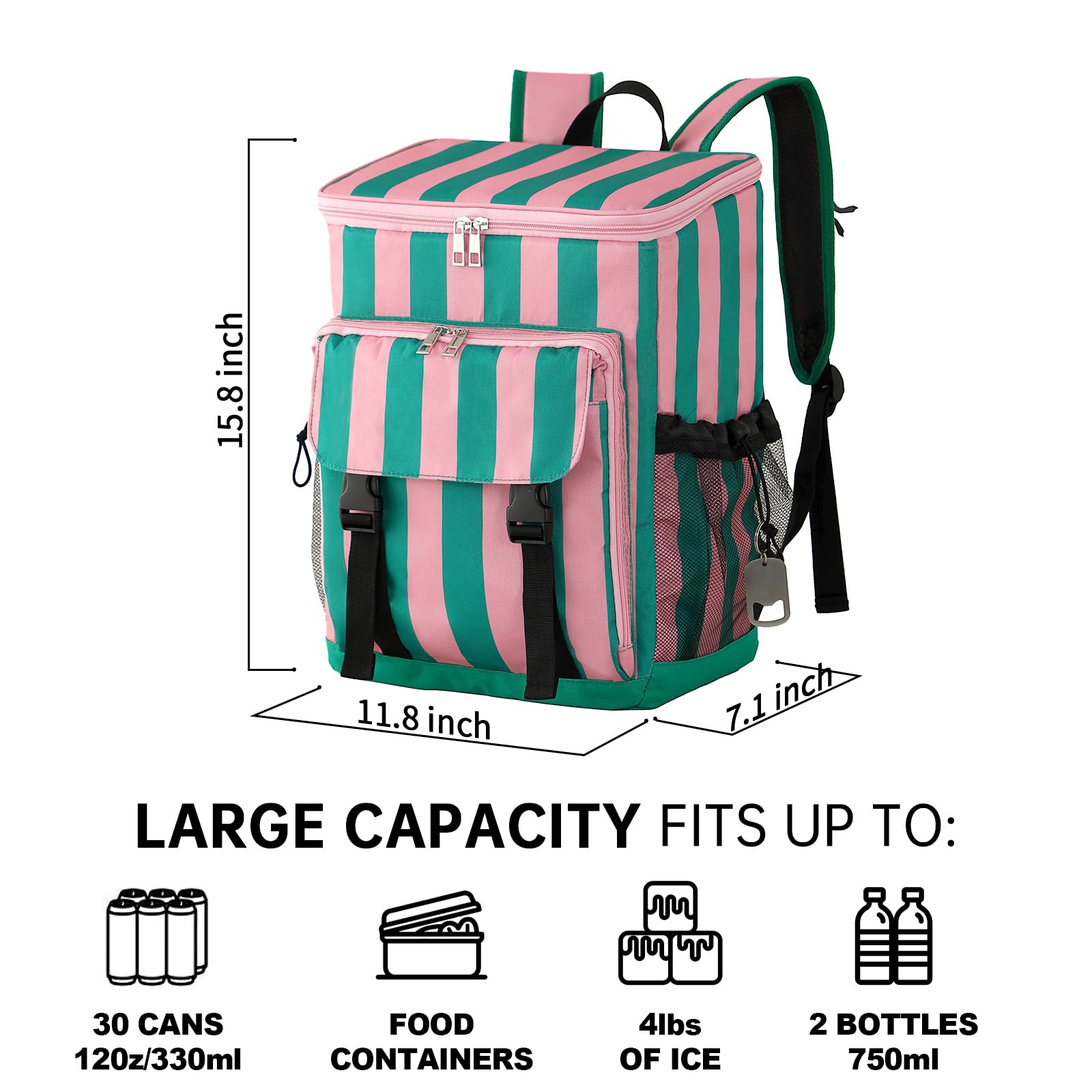 DYSHAYEN Cooler Backpack,Lightweight Backpack Cooler Insulated Leak Proof,30 Cans Soft Cooler Bag for Beach,Camping,Beach,Picnic,Lunch
