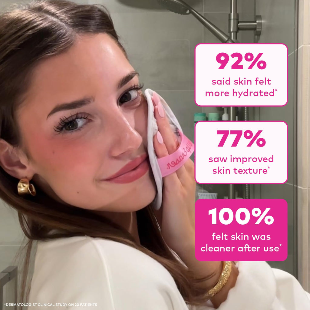 The Original MakeUp Eraser 7-Day Set, Erase All Makeup with Just Water, Including Waterproof Mascara, Eyeliner, Foundation, Lipstick, Sunscreen, and More! Seashells, 7ct.