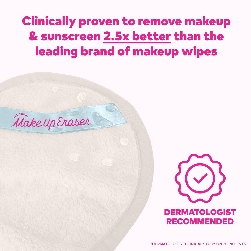 Drip Eraser by The Original Makeup Eraser, Absorbent Headband and Wristbands Collect Water During Face Washing, 3 Piece Spa Set, One Size Fits Most, Original Pink