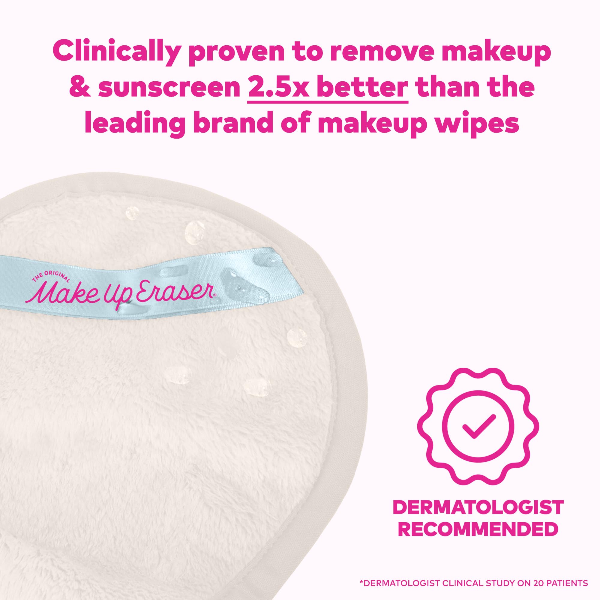 Drip Eraser by The Original Makeup Eraser, Absorbent Headband and Wristbands Collect Water During Face Washing, 3 Piece Spa Set, One Size Fits Most, Original Pink