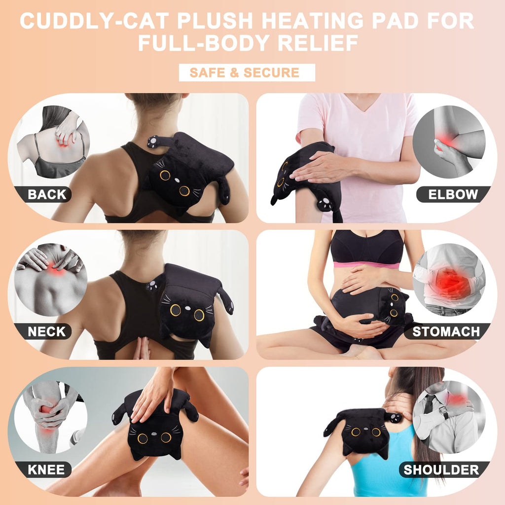 Microwavable Heating Pads for Cramps, Cute Microwave Heating Pad Period Cramps Pain Relief for Women & Girls, Stuffed Animals Moist Heat Pad for Menstrual-Washable Heat Pack (Purple Axolotl)