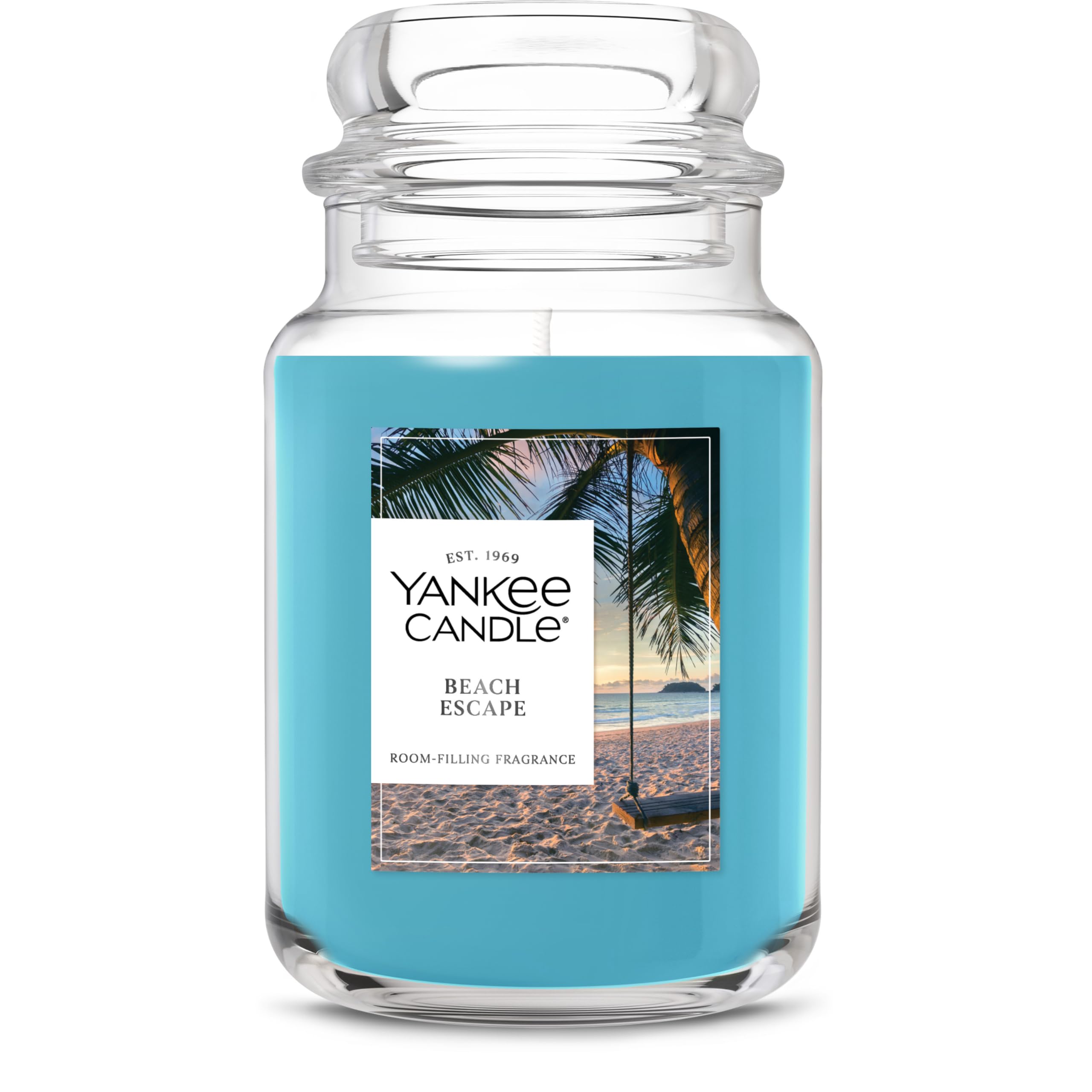 Yankee Candle Mid Summer's Night, Scented Candle, 22oz Large Jar with up to 150 Hour Burn, Giftable