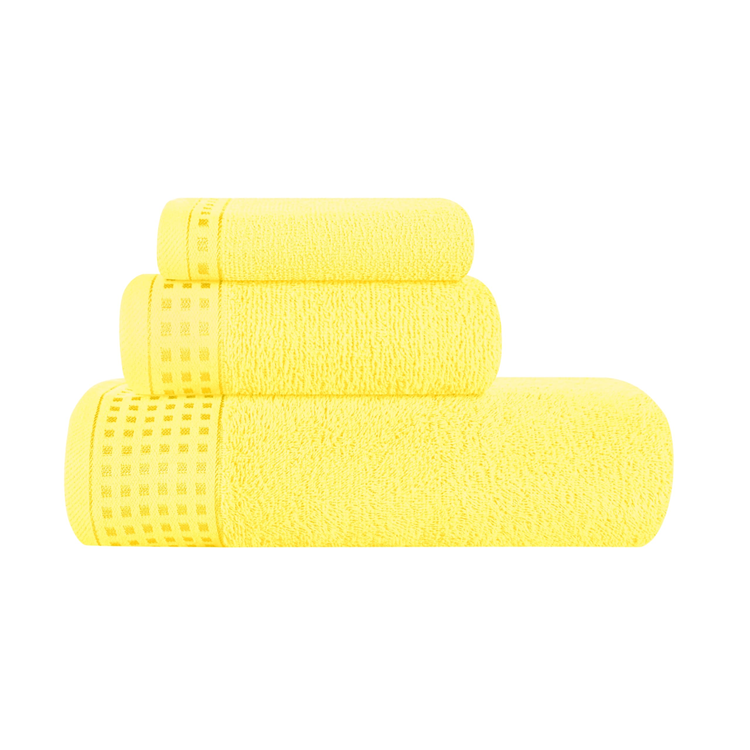 GLAMBURG 100% Cotton Ultra Soft 6 Pack Towel Set, Contains 2 Bath Towels 28x55 Inches, 2 Hand Towels 16x24 Inches & 2 Wash Coths 12x12 Inches, Compact Absorbent Lightweight & Quickdry - Pink