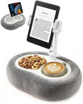 Tablet Pillow Stand, Compatible with 5"-12.9" Kindle, iPad, Phone/Tablet, Google, Samsung, 360° Rotating Phone Holder for Bed, Soft Plush Fabric, Detachable Bowl, Reading and Relaxation on Bed, Pink