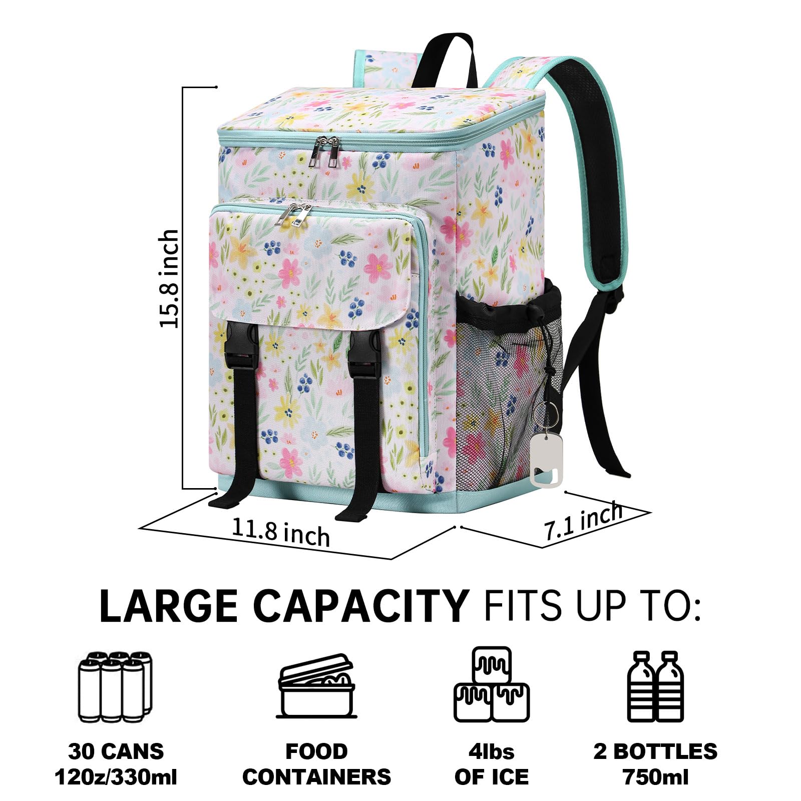 DYSHAYEN Cooler Backpack,Lightweight Backpack Cooler Insulated Leak Proof,30 Cans Soft Cooler Bag for Beach,Camping,Beach,Picnic,Lunch
