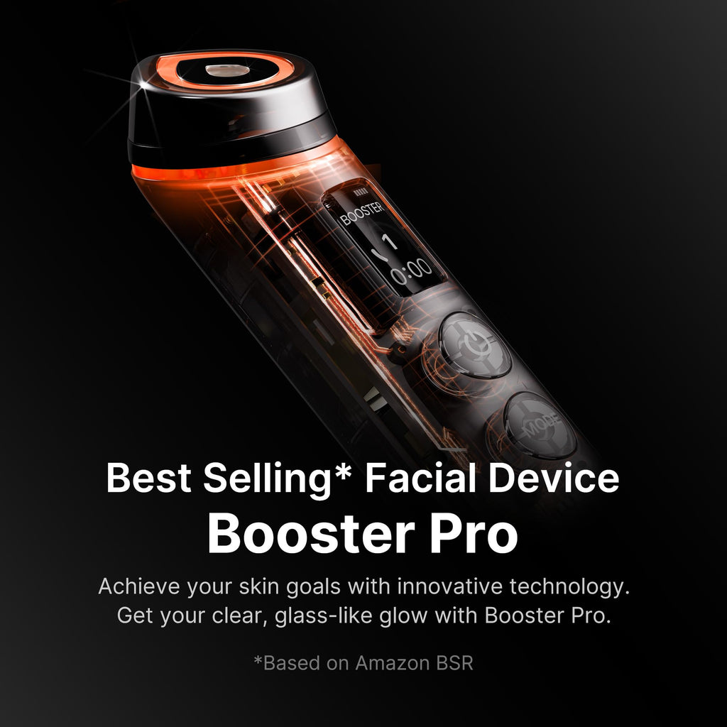 medicube Booster Pro | 6-in-1 Real Glass Glow Beauty Massager | for Clear, Radiant, Firmer-Looking Skin | Korean Skin Care | Pink