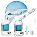 DENFANY Hair Steamer Facial Steamer 2 in 1 – Nano Ionic Steam for Deep Hydration, Adjustable Arm, Easy-Clean Wide Mouth Tank, Home & Salon Use