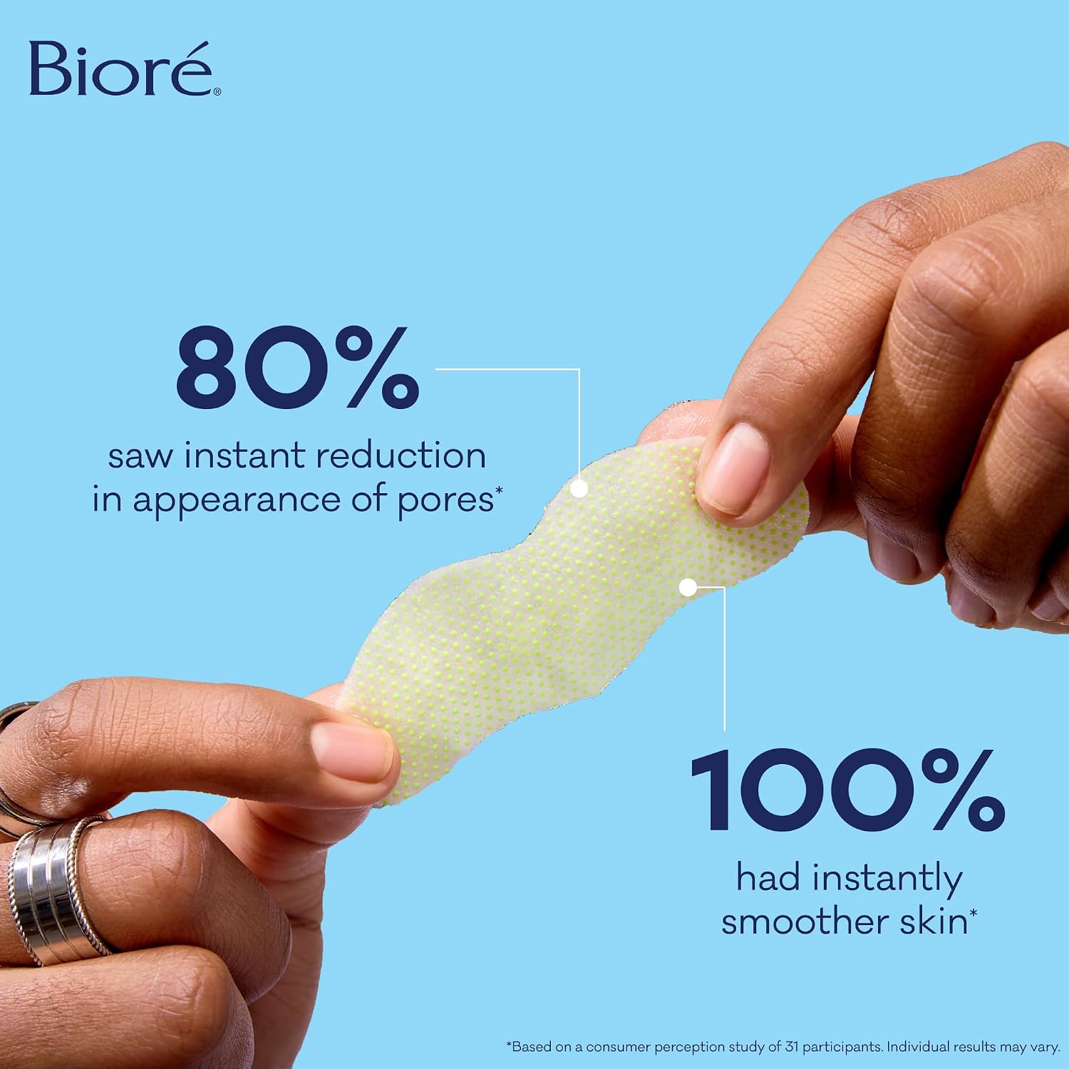 Biore Pore Refining Bubbling Nose Mask, Glycolic Acid and Hyaluronic Acid Exfoliant for Face, Pore Cleansing Mask, 8 Ct