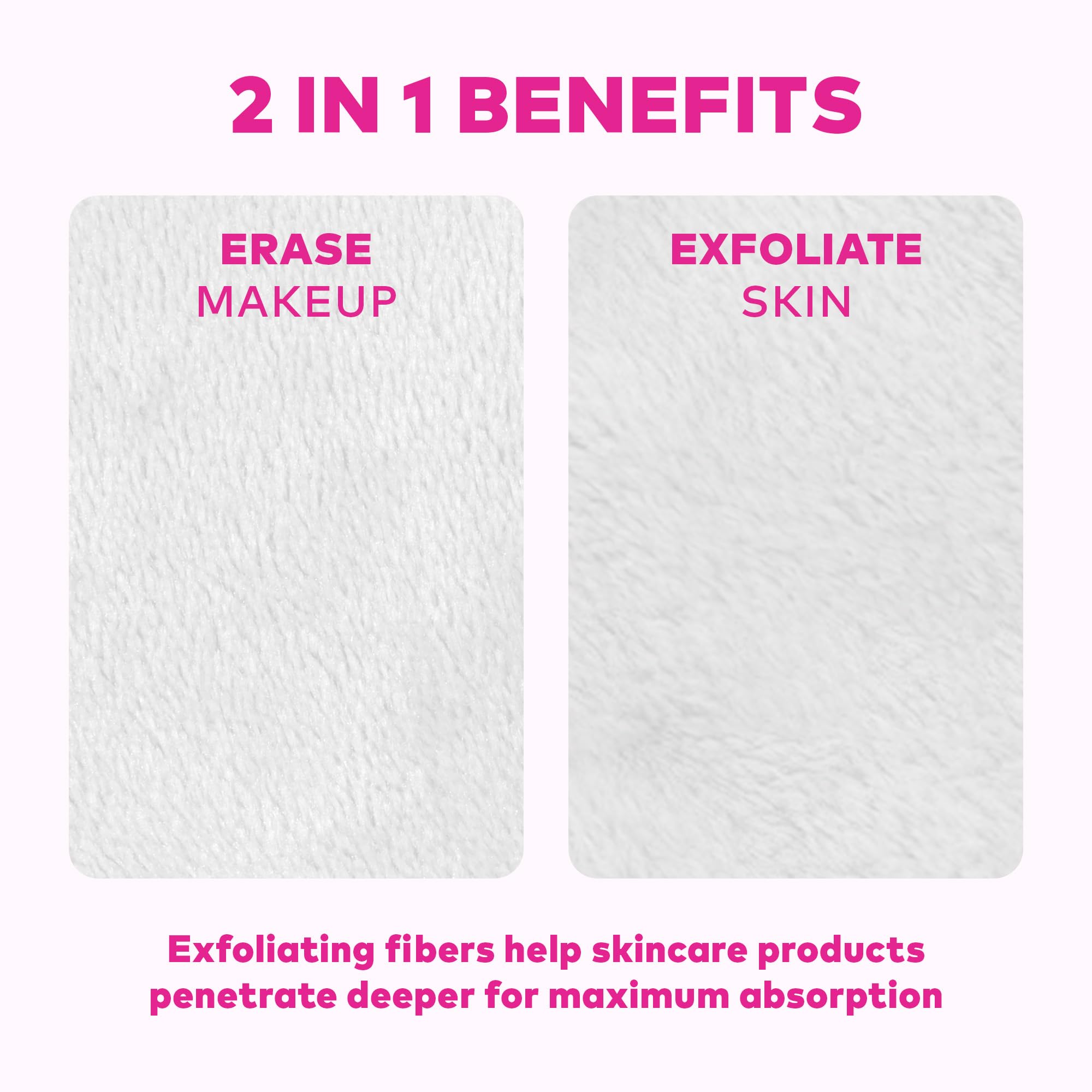 The Original MakeUp Eraser 7-Day Set, Erase All Makeup with Just Water, Including Waterproof Mascara, Eyeliner, Foundation, Lipstick, Sunscreen, and More! Seashells, 7ct.
