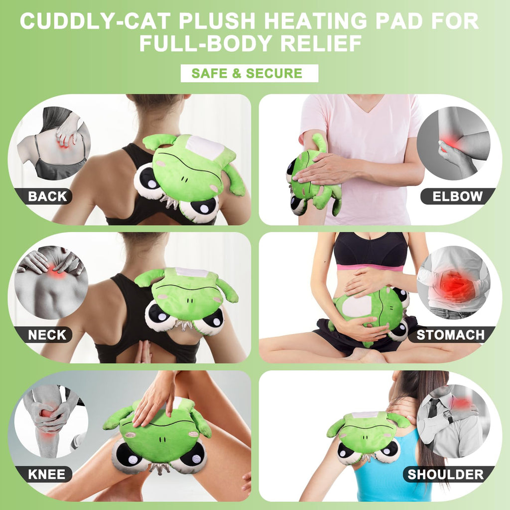 Microwavable Heating Pads for Cramps, Cute Microwave Heating Pad Period Cramps Pain Relief for Women & Girls, Stuffed Animals Moist Heat Pad for Menstrual-Washable Heat Pack (Purple Axolotl)