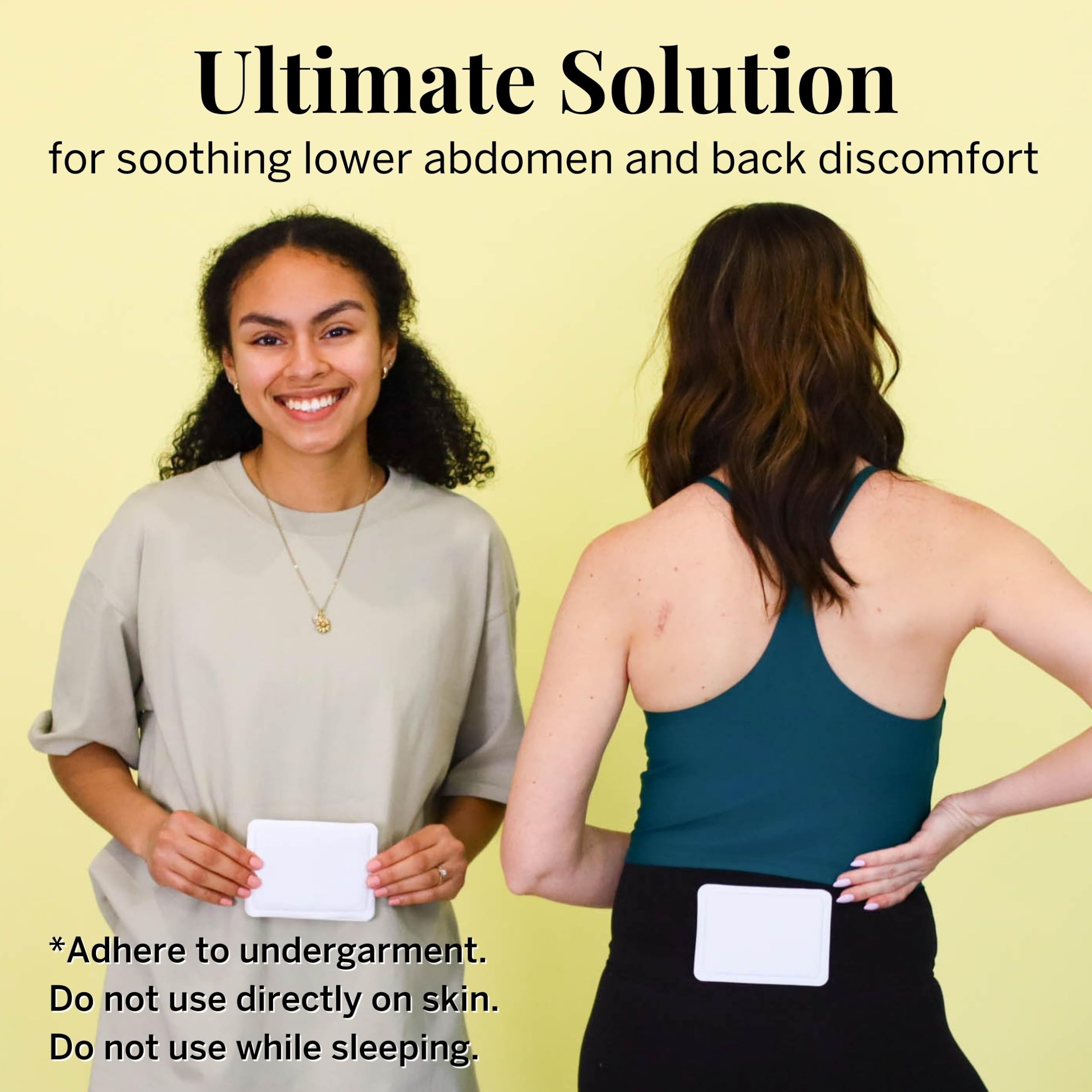 Pixie Period Cramps Menstrual Pain Relief Heat Patches - Lower Abdominal & Back Ache Therapy - Natural Alternative to Lidocaine ICY Hot - Up to 8 Hours - 3 Count Discreet Disposable Heat Pads