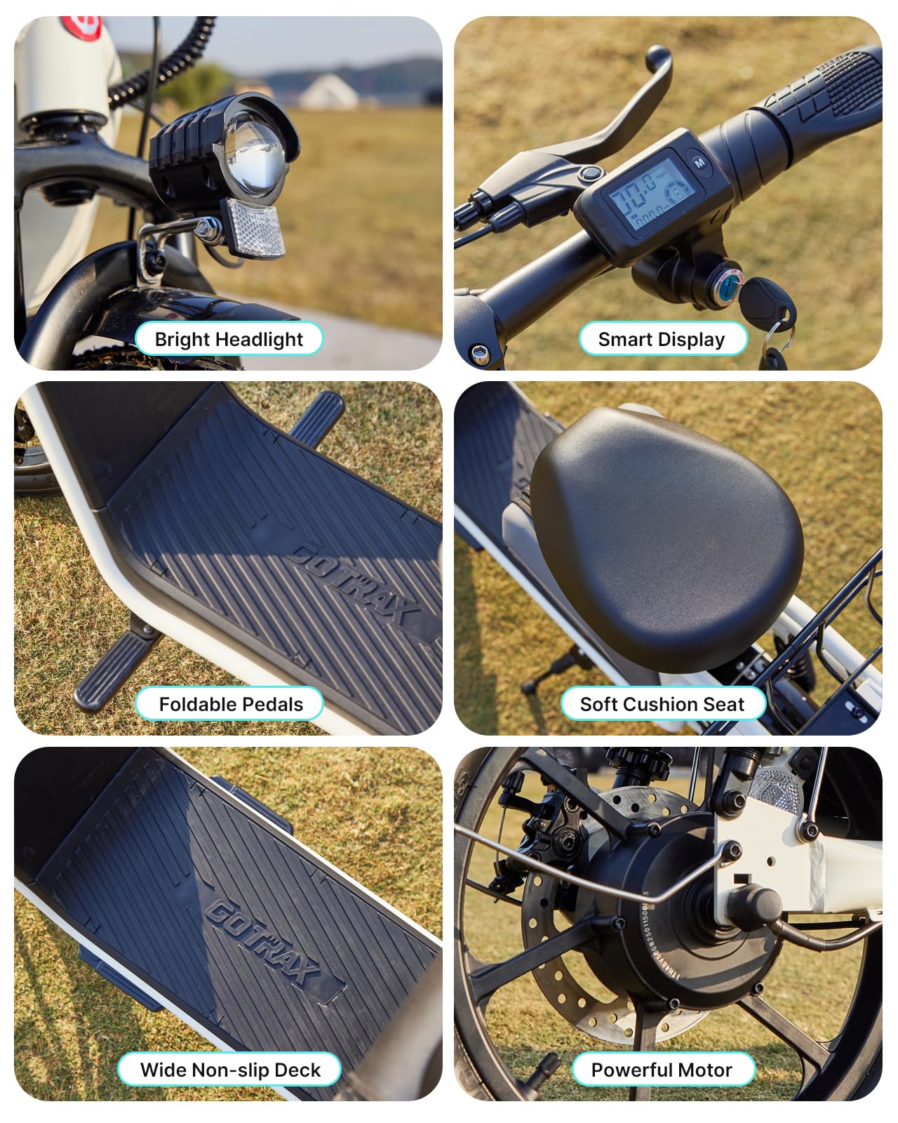 Gotrax Adult Electric Scooter with Seat, Max 19-25miles Range, 15.5-20mph Power by 350W-500W Motor, All-Terrain Tire & Wider Deck & Soft Cushioning Seat with Carry Basket