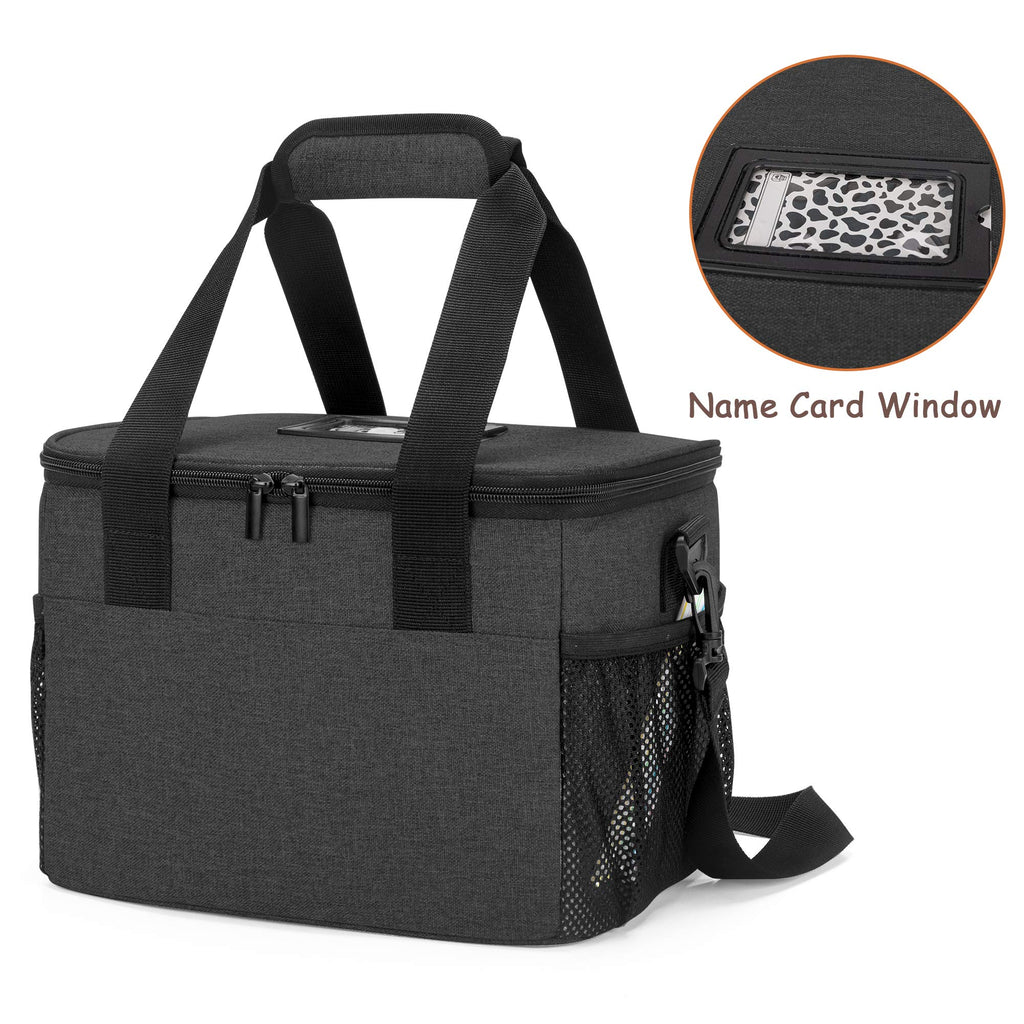 Trunab Reusable 6 Cups Drink Carrier for Delivery Insulated Drink Caddy with Handle and Shoulder Strap, Adjustable Dividers, Beverages Carrier Tote Bag, for Daily Life Takeout, Outdoors, Travel