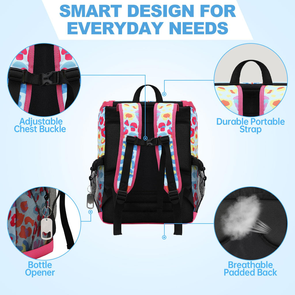 DYSHAYEN Cooler Backpack,Lightweight Backpack Cooler Insulated Leak Proof,30 Cans Soft Cooler Bag for Beach,Camping,Beach,Picnic,Lunch