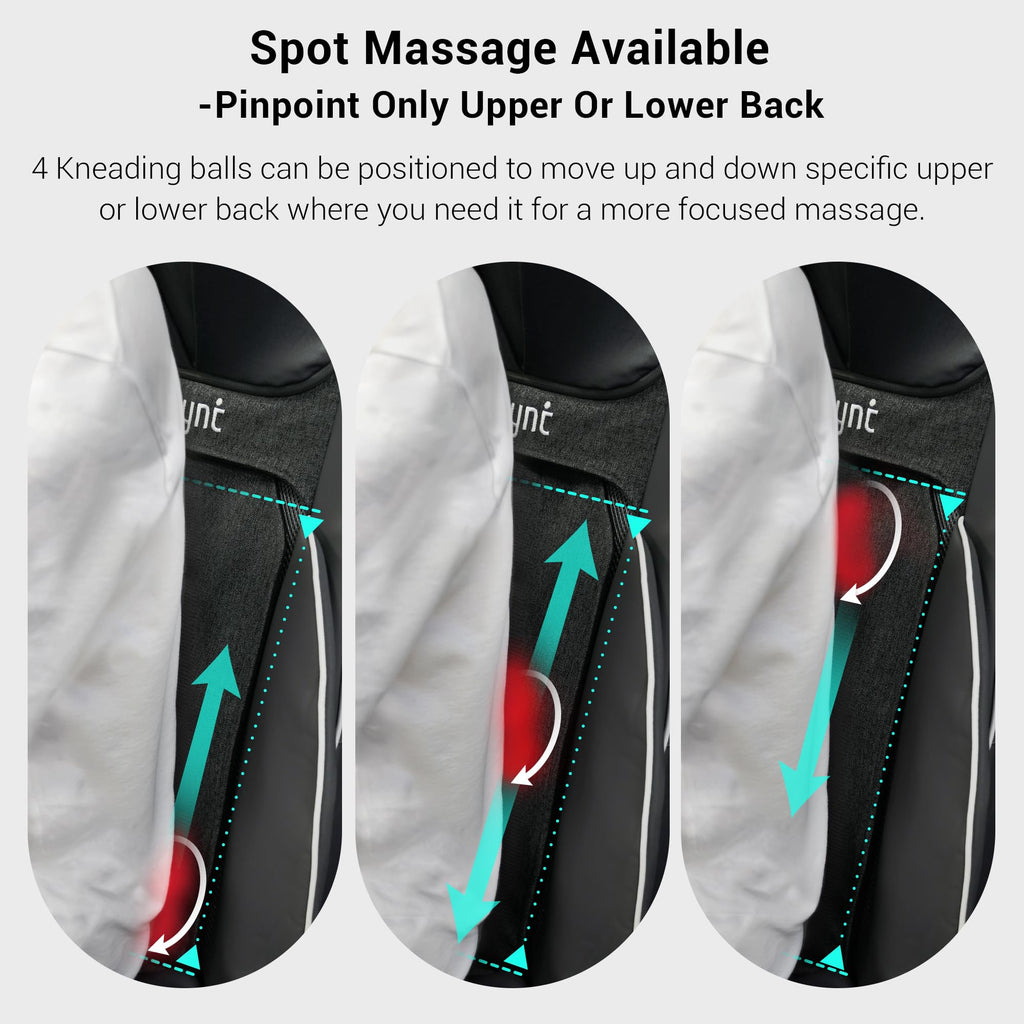 Mynt FSA Eligible HSA Approved Shiatsu Neck and Back Massager for Chair with 10 Deep Kneading Nodes, 2D & 3D Adjustable Back Massage with Heat, Portable Massage Chair Pad with Cover