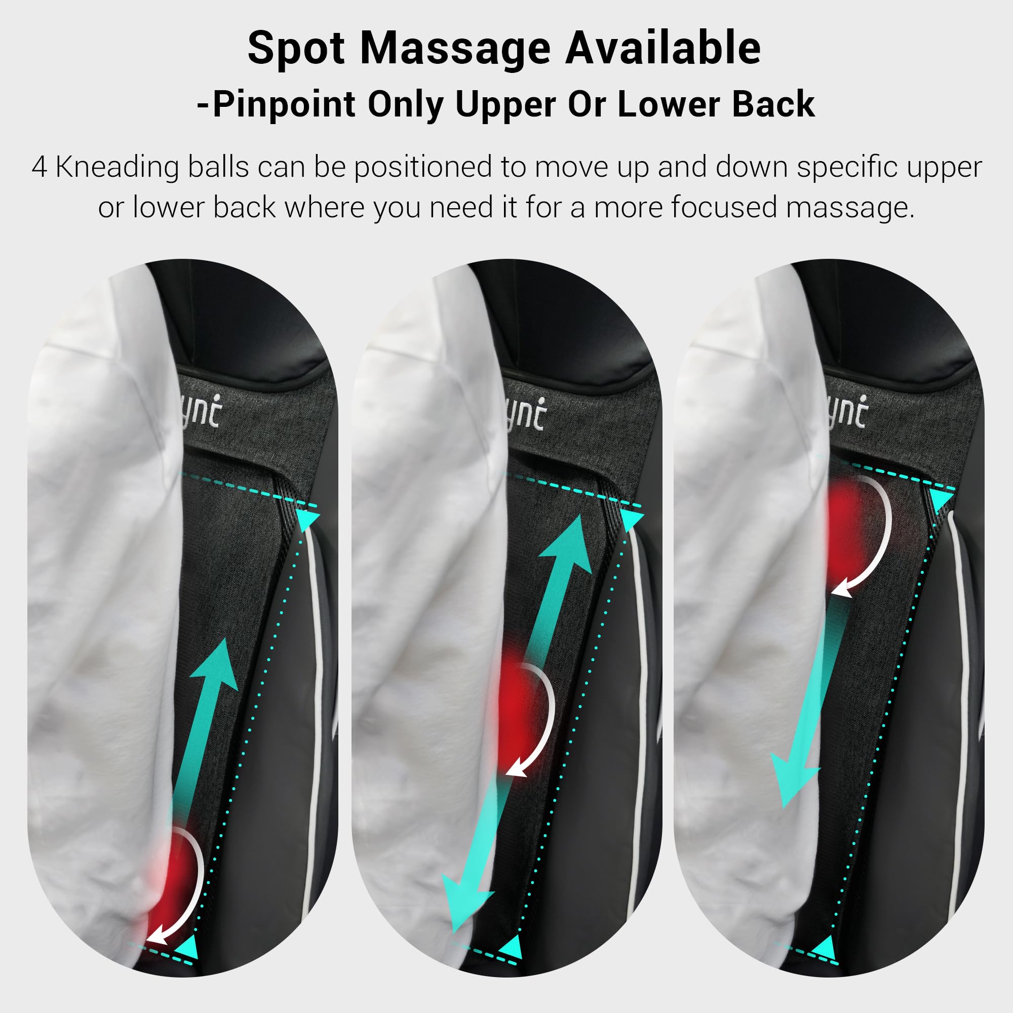 Mynt FSA Eligible HSA Approved Shiatsu Neck and Back Massager for Chair with 10 Deep Kneading Nodes, 2D & 3D Adjustable Back Massage with Heat, Portable Massage Chair Pad with Cover