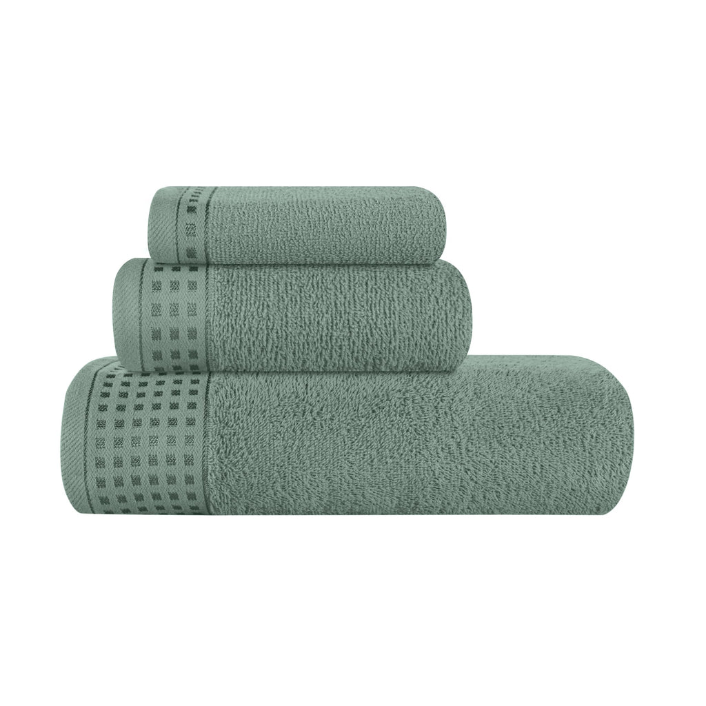 GLAMBURG 100% Cotton Ultra Soft 6 Pack Towel Set, Contains 2 Bath Towels 28x55 Inches, 2 Hand Towels 16x24 Inches & 2 Wash Coths 12x12 Inches, Compact Absorbent Lightweight & Quickdry - Pink