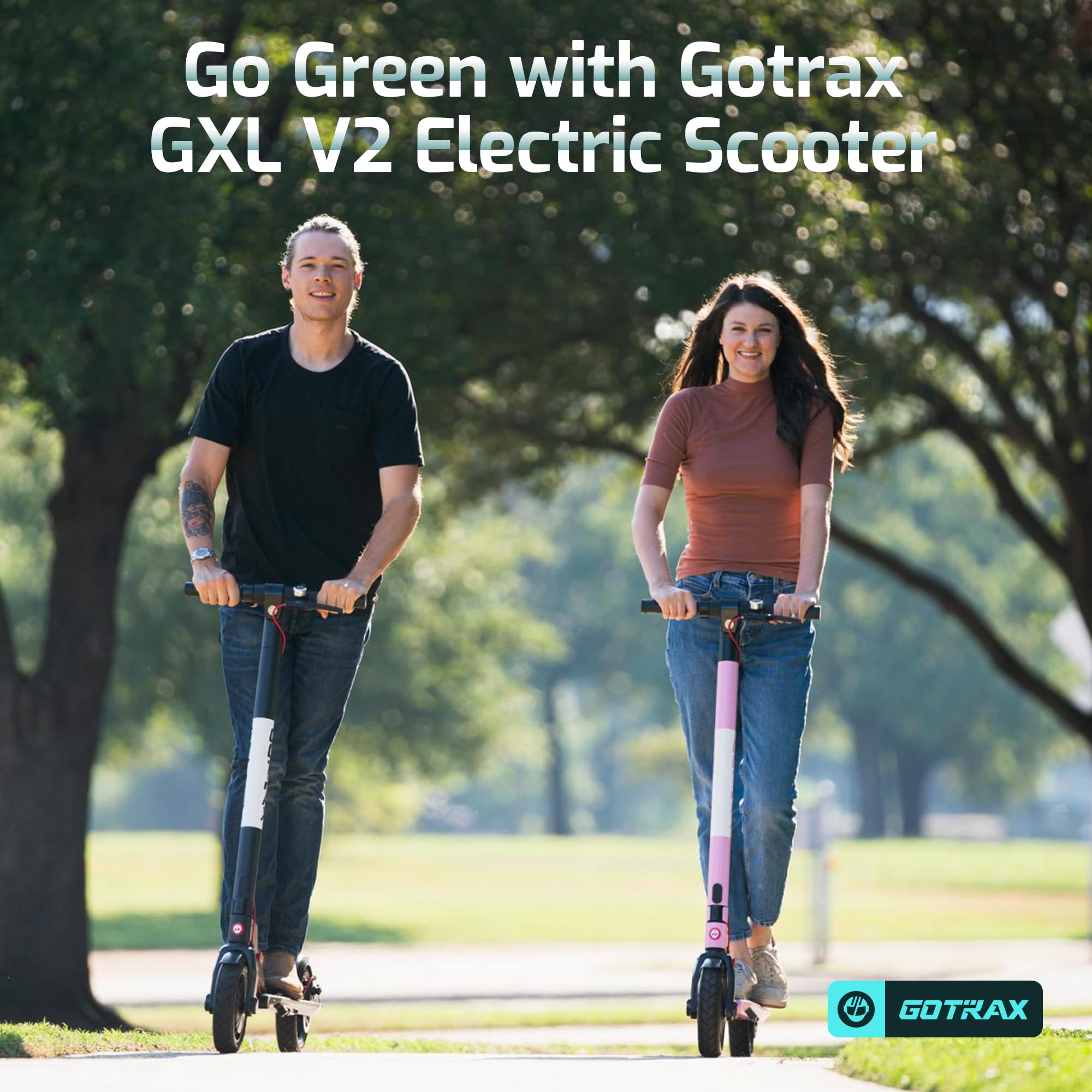 Gotrax GXL V2 Electric Scooter for Adult, 8.5" Solid Tire Max 12 Mile 15.5Mph Speed Powered By 250W Motor, Foldable Commuting E Scooter for Adult