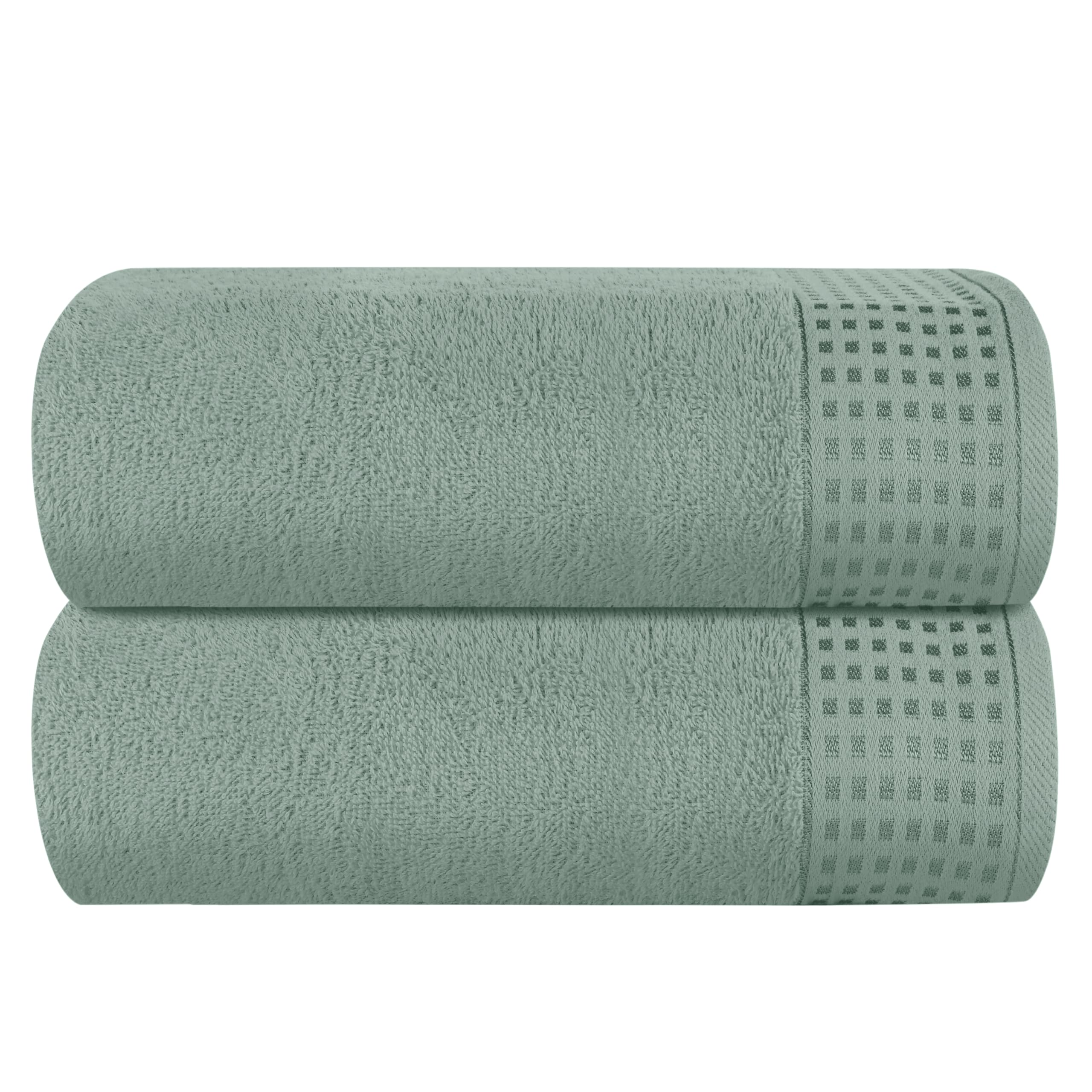 GLAMBURG 100% Cotton Ultra Soft 6 Pack Towel Set, Contains 2 Bath Towels 28x55 Inches, 2 Hand Towels 16x24 Inches & 2 Wash Coths 12x12 Inches, Compact Absorbent Lightweight & Quickdry - Pink