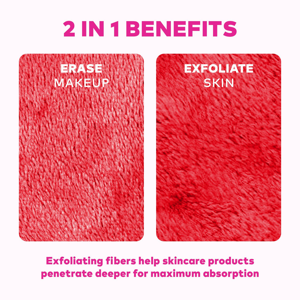 The Original MakeUp Eraser 7-Day Set, Erase All Makeup with Just Water, Including Waterproof Mascara, Eyeliner, Foundation, Lipstick, Sunscreen, and More! Seashells, 7ct.