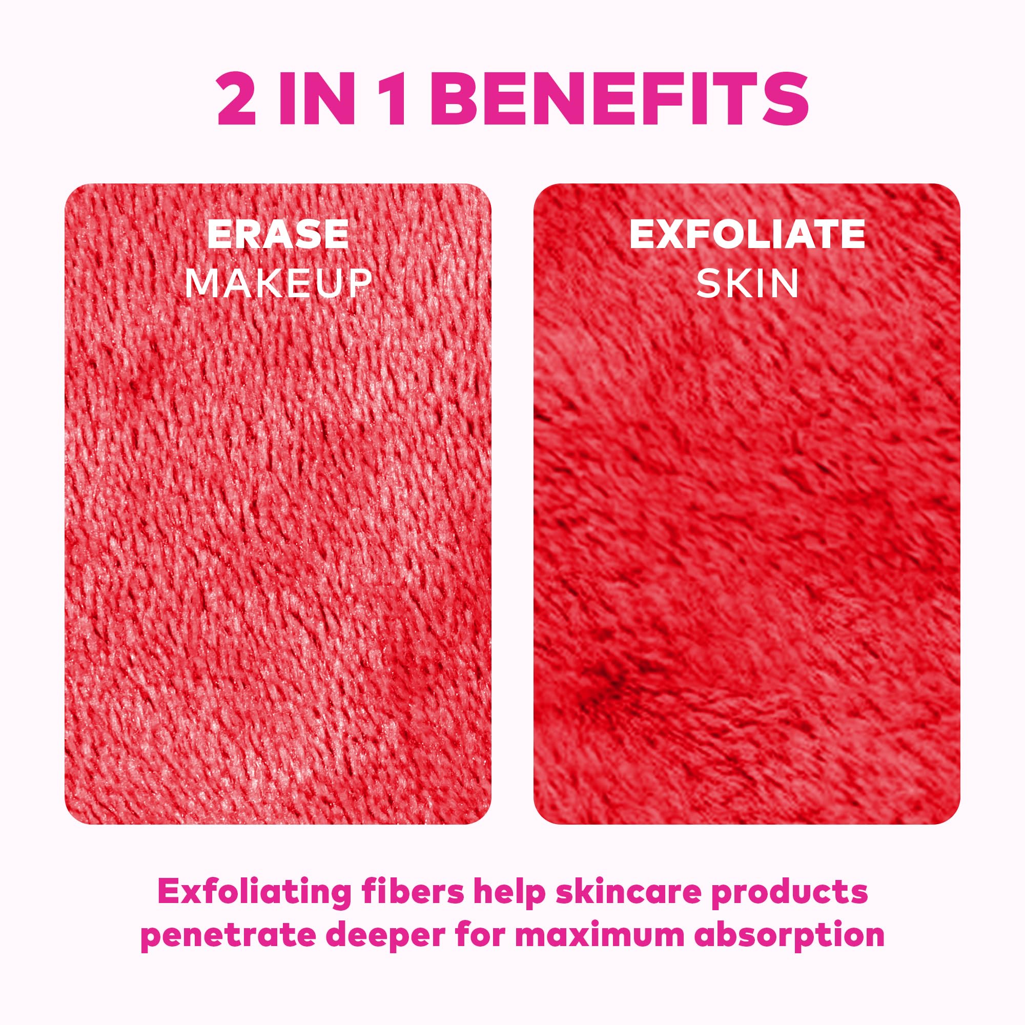 The Original MakeUp Eraser 7-Day Set, Erase All Makeup with Just Water, Including Waterproof Mascara, Eyeliner, Foundation, Lipstick, Sunscreen, and More! Seashells, 7ct.
