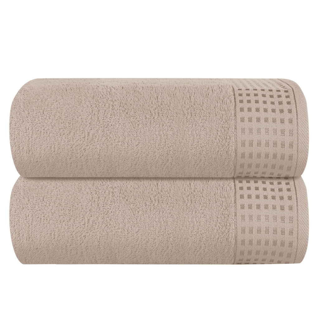 GLAMBURG 100% Cotton Ultra Soft 6 Pack Towel Set, Contains 2 Bath Towels 28x55 Inches, 2 Hand Towels 16x24 Inches & 2 Wash Coths 12x12 Inches, Compact Absorbent Lightweight & Quickdry - Pink