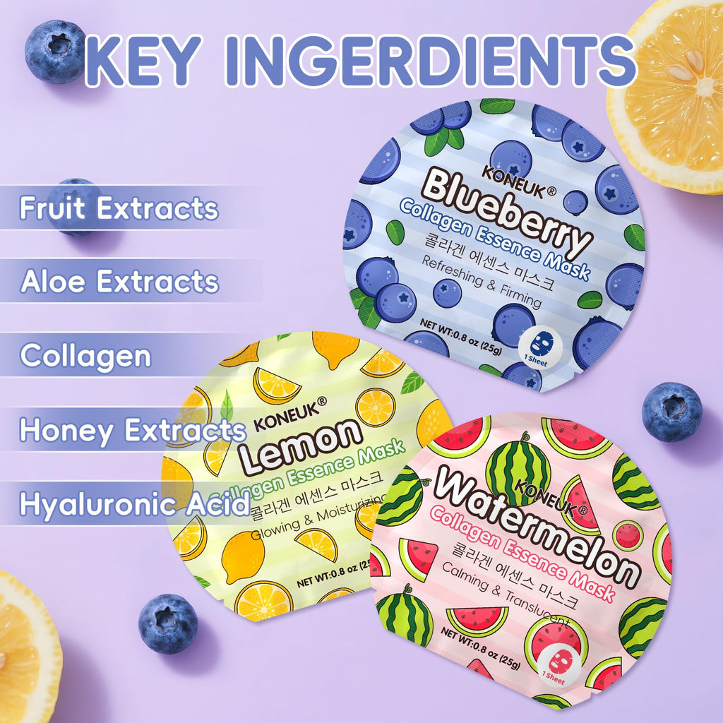 KONEUK 30 Pack Aloe Vera Hydrating Face Masks Skincare, Moisturizing & Soothing Sheet Face Mask for Skin Care, Bulk Aloe Face Masks for After Sun Skin Care, Spa Party Gifts for Women